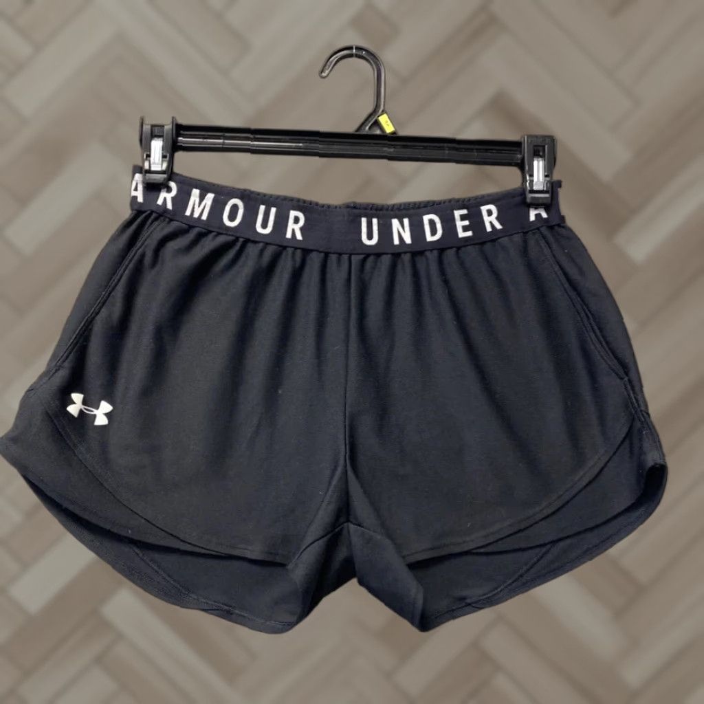 Under Armour Under Armour Women's M Athletic Shorts Gym Running Black Polyester 63-42 Size 32" / US 10 / IT 46 - 1 Thumbnail