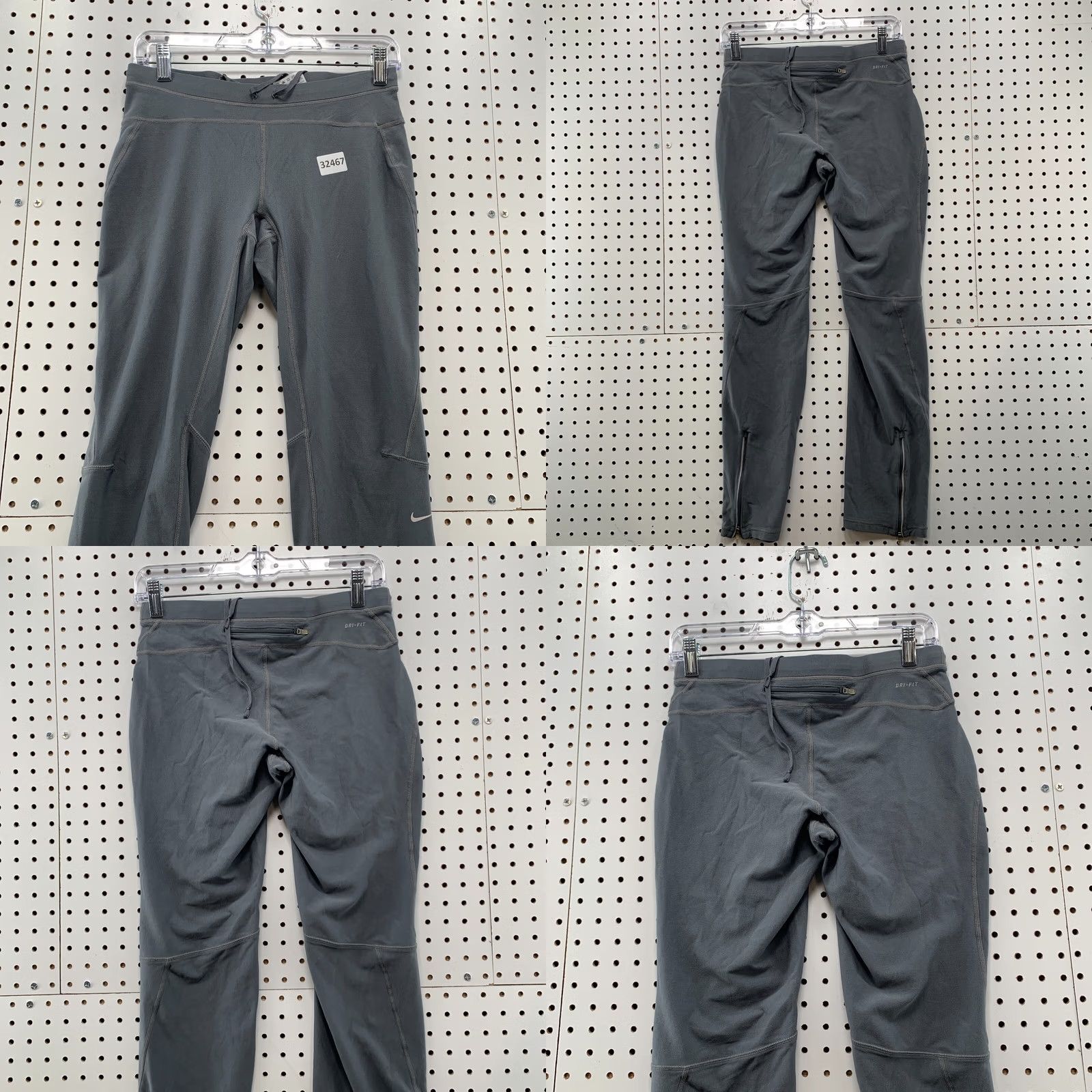 Nike Nike Dri-FIT Leggings Women's Small Gray Zip Pocket Ankles Activewear Shoes? Size 28" / US 6 / IT 42 - 8 Thumbnail