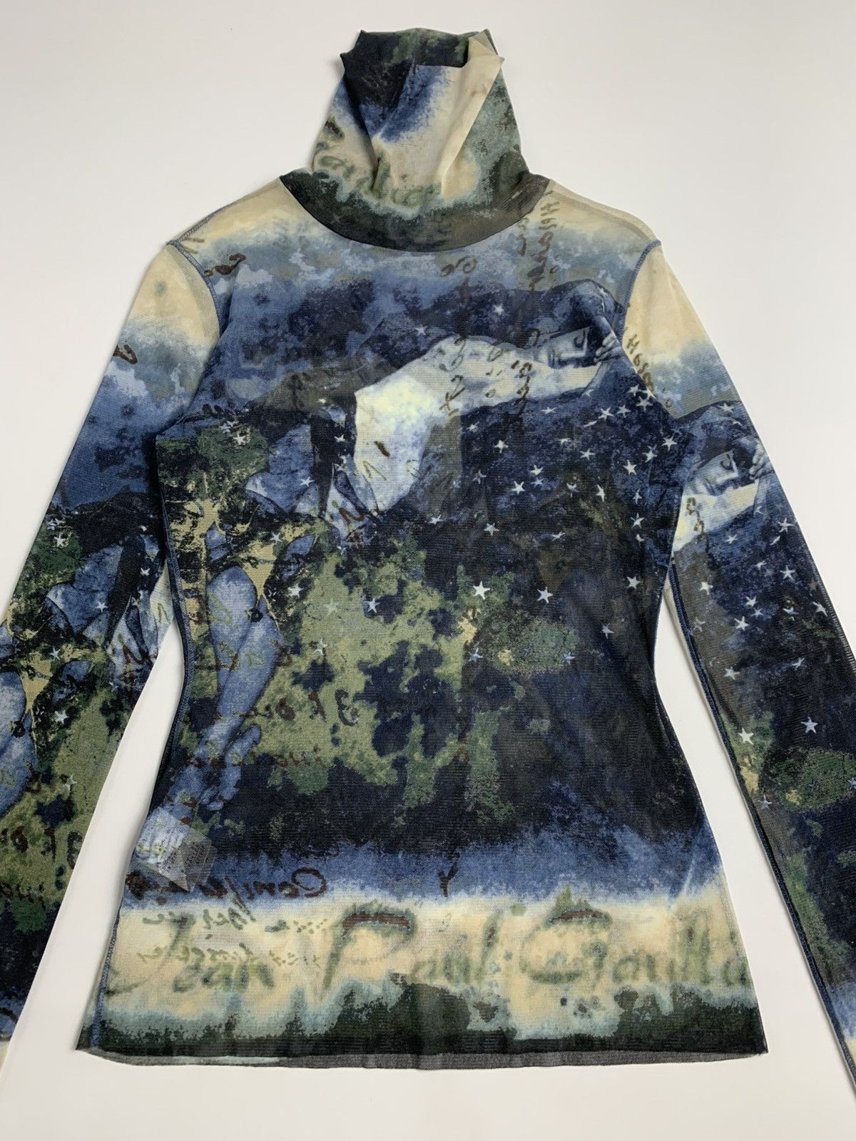 Jean Paul Gaultier Jean Paul Gaultier Femme Mesh Top Star Map Print Size M / US 6-8 / IT 42-44 - 3 Thumbnail