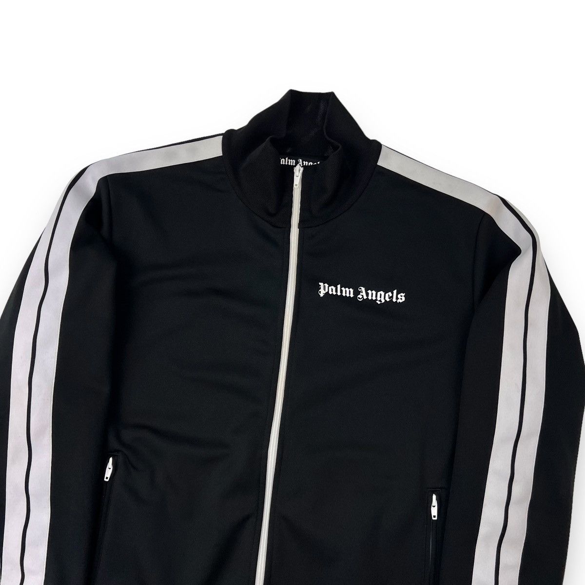 image of Palm Angels Black Track Jacket, Men's (Size 2XL)