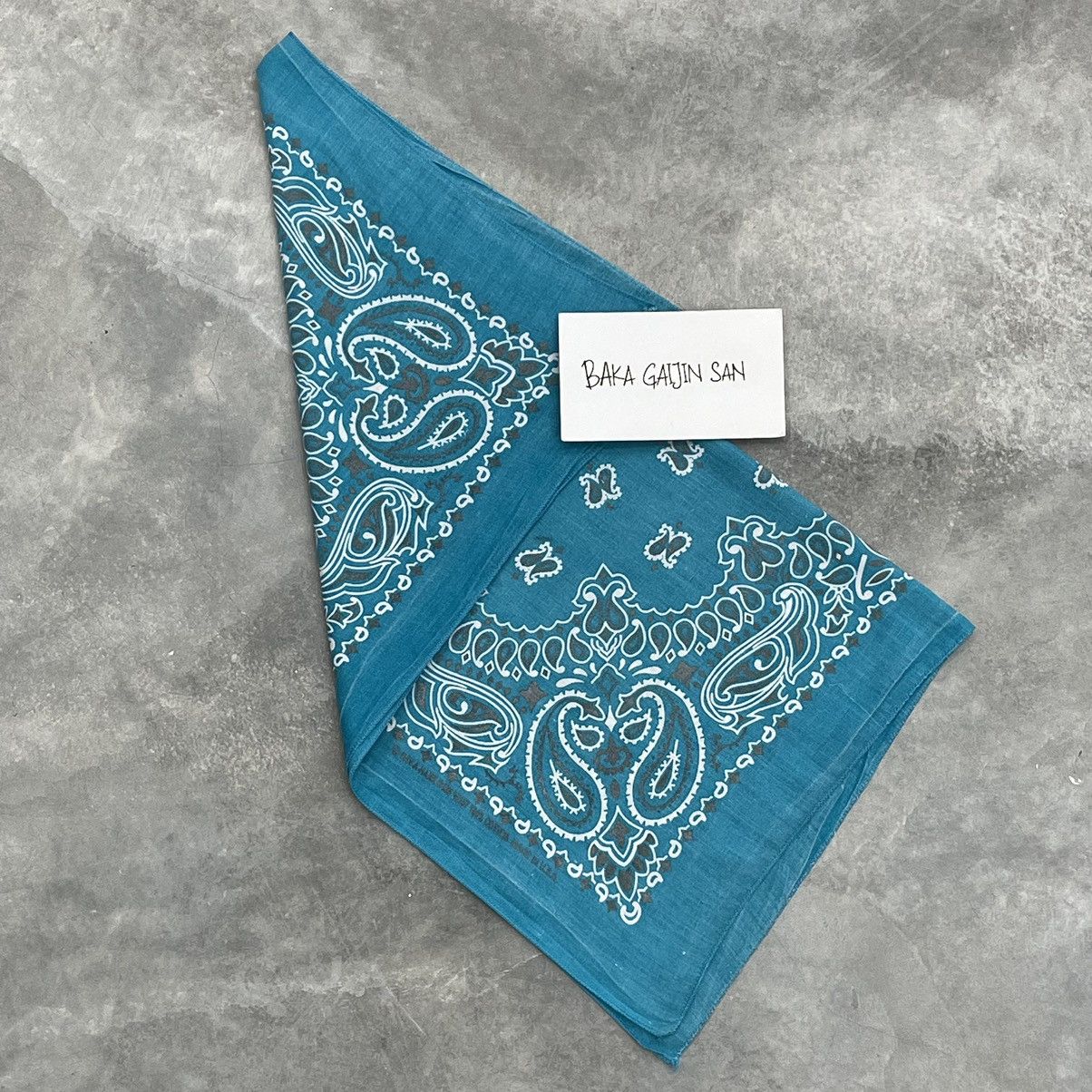 Vintage Made In USA Fast Have A Hank Handkerchief Bandana Scarf Blue Size ONE SIZE - 5 Thumbnail
