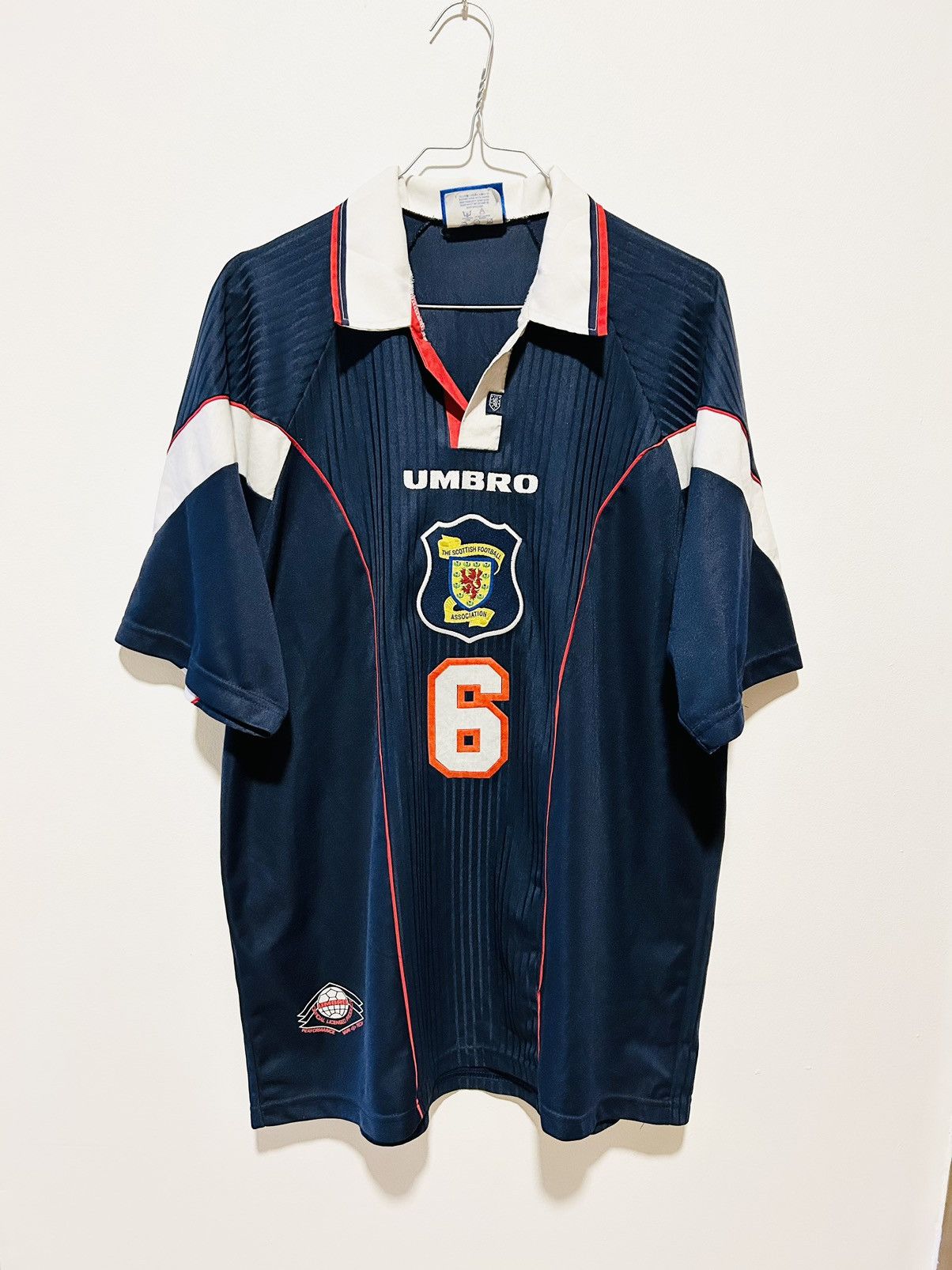 image of Umbro x Vintage Scotland 1996 Home Match Issue in Blue, Men's (Size XL)