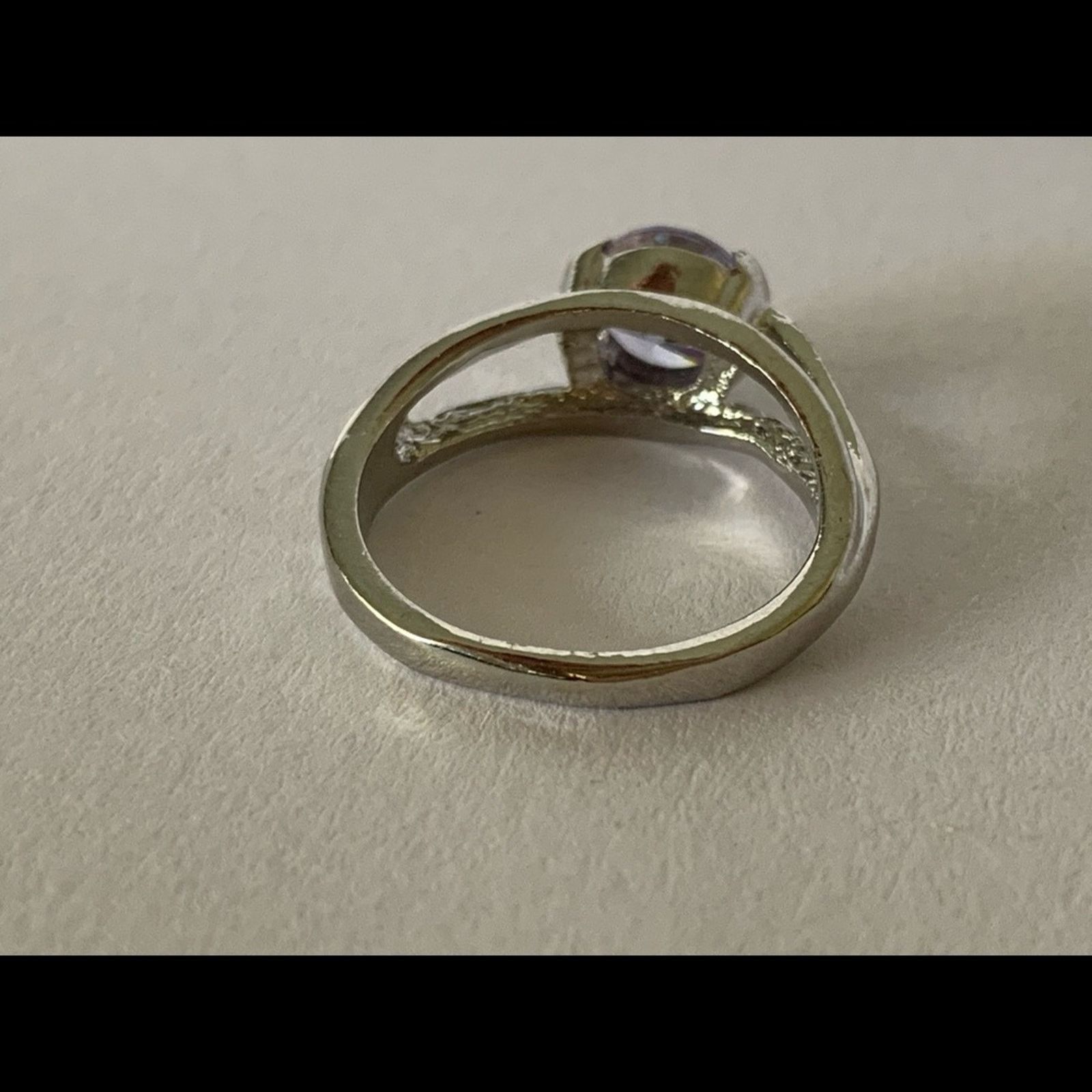 Other Amethyst Solitaire Light Purple Silver Ring Size 6 NEW Size ONE SIZE - 4 Thumbnail
