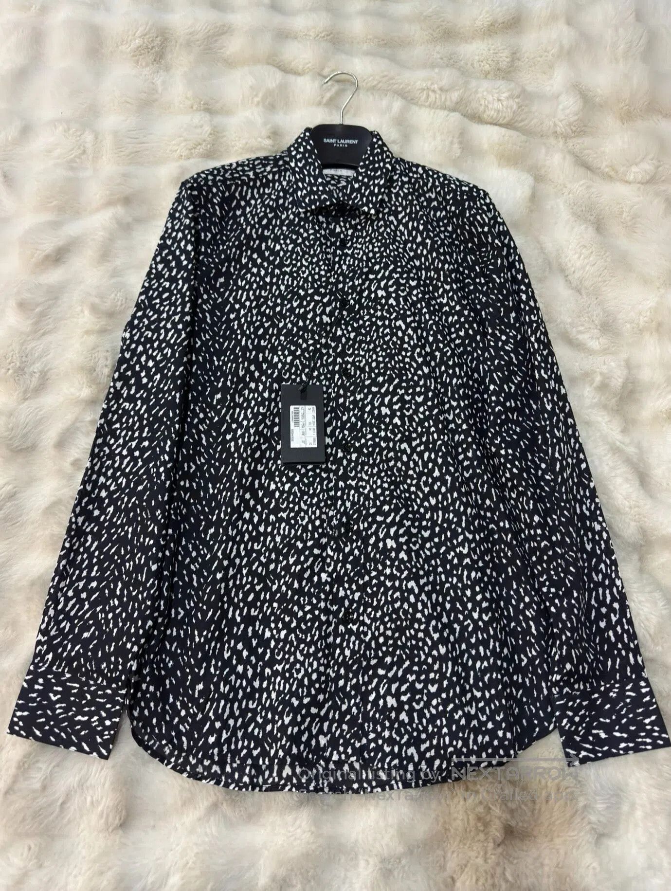 Saint Laurent Paris Saint Laurent Paris Black Leopard Print Shirt| Size XS / US 0-2 / IT 36-38 - 1 Thumbnail