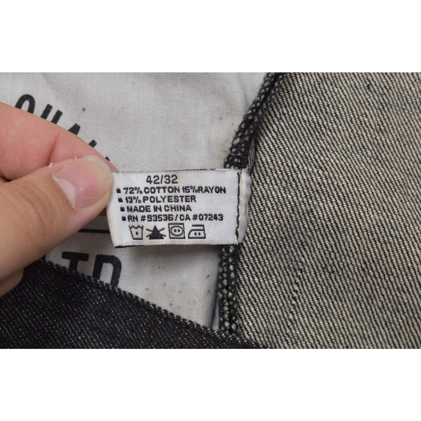 Ecko Unltd. Ecko Unltd Jeans 42x32 Relaxed Fit Black Denim 5-Pocket Straight Mens Works RhG Rhino No. 759 Size US 42 / EU 58 - 7 Thumbnail