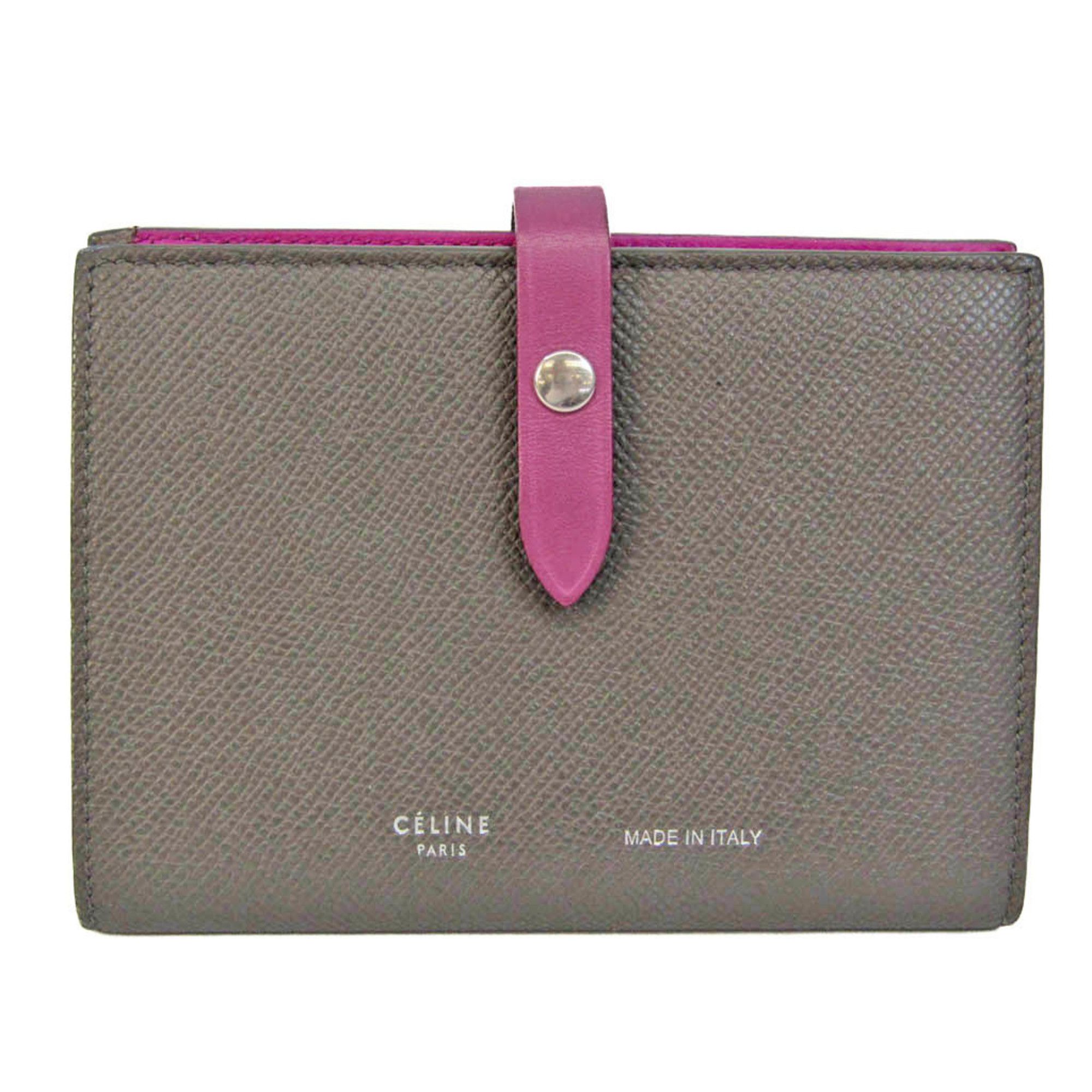 image of Celine Céline Multifunction Wallet in Grey, Women's