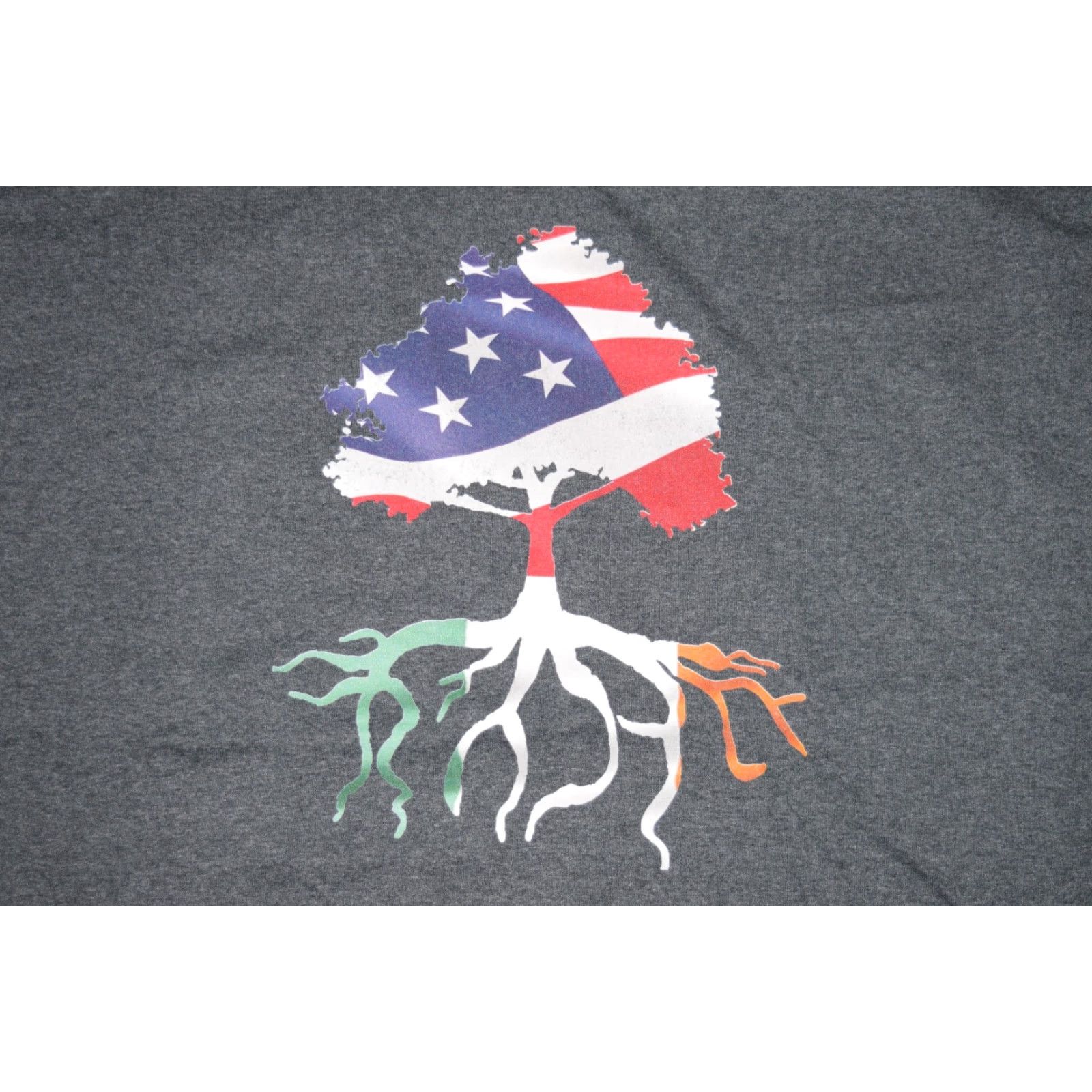 Gildan GILDAN Irish American T-Shirt Adult XL Gray Family Tree Crew Neck Short Sleeve Cotton Blend Size US XL / EU 56 / 4 - 2 Thumbnail