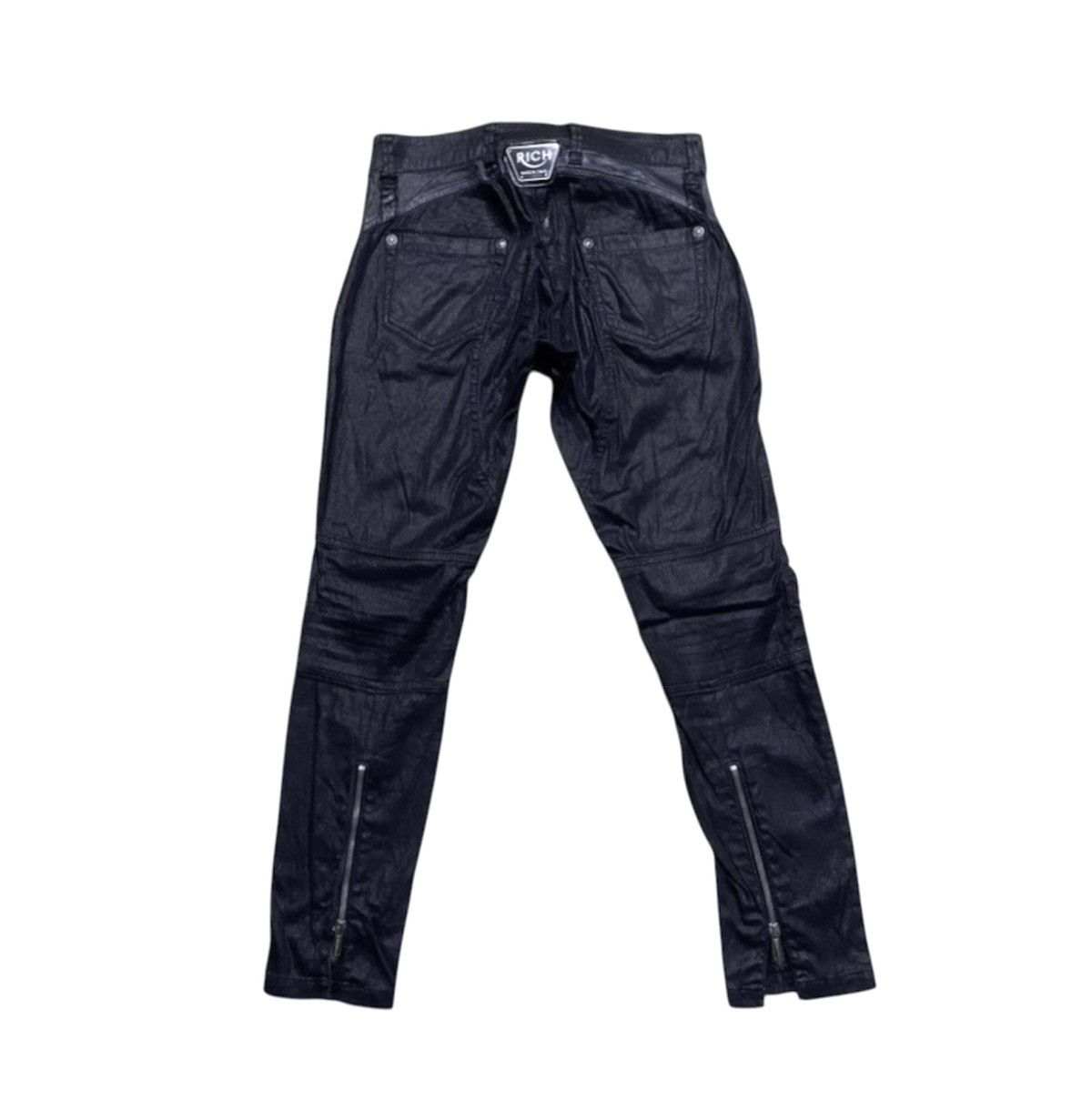 John Richmond Richmond Denim Graphite Multizip Biker Vintage Pants Trouser Size 28" / US 6 / IT 42 - 2 Thumbnail