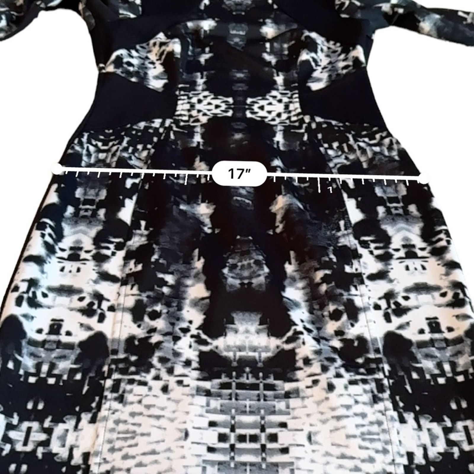 Anthropologie Yoana Baraschi Abstract Print Black & White Neoprene Dress 8 Size M / US 6-8 / IT 42-44 - 13 Thumbnail
