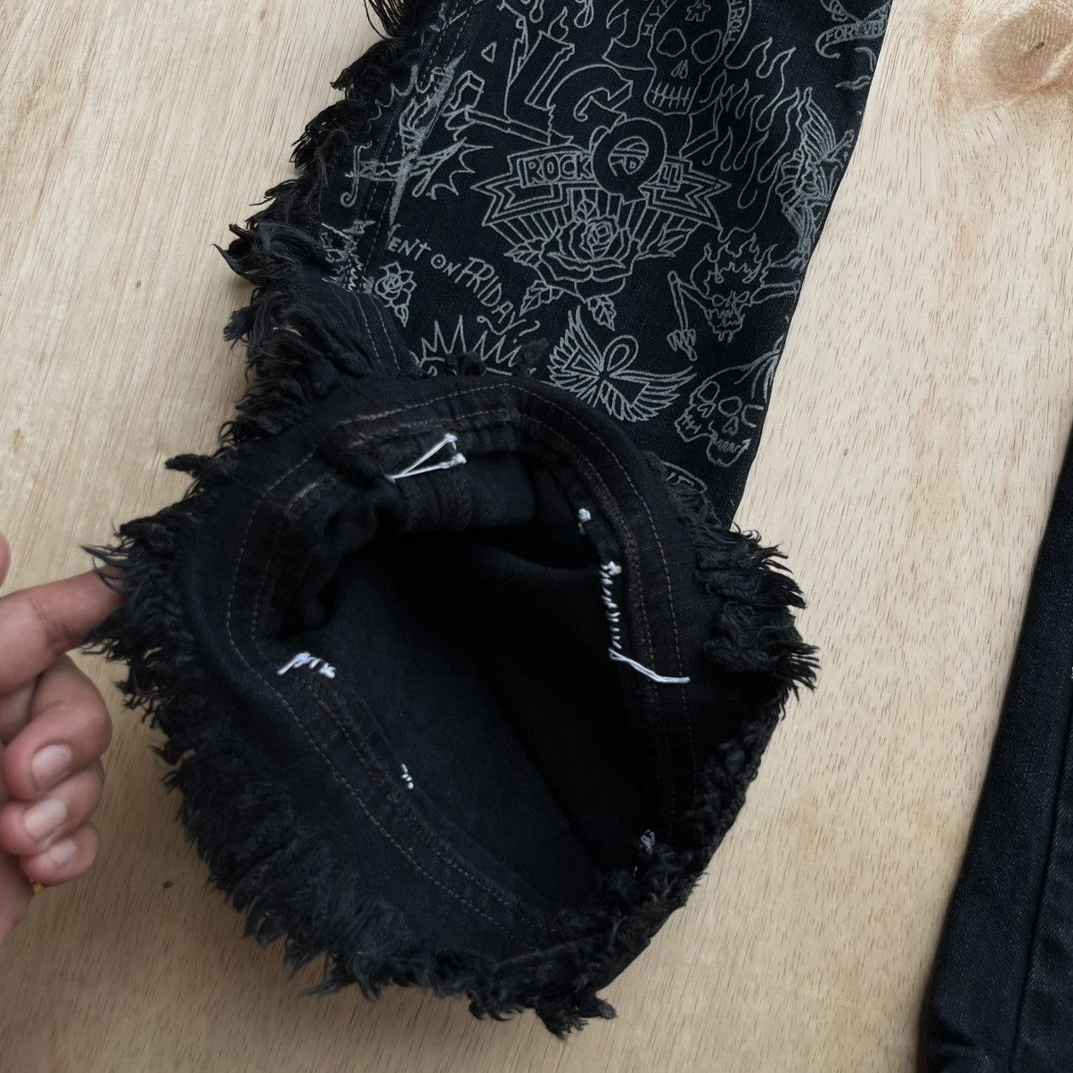 Tornado Mart ALGONQUINS JAPANESE BRAND BONDAGE Y2K MAD PUNK FLARED DENIM Size 27" / US 4 / IT 40 - 5 Thumbnail