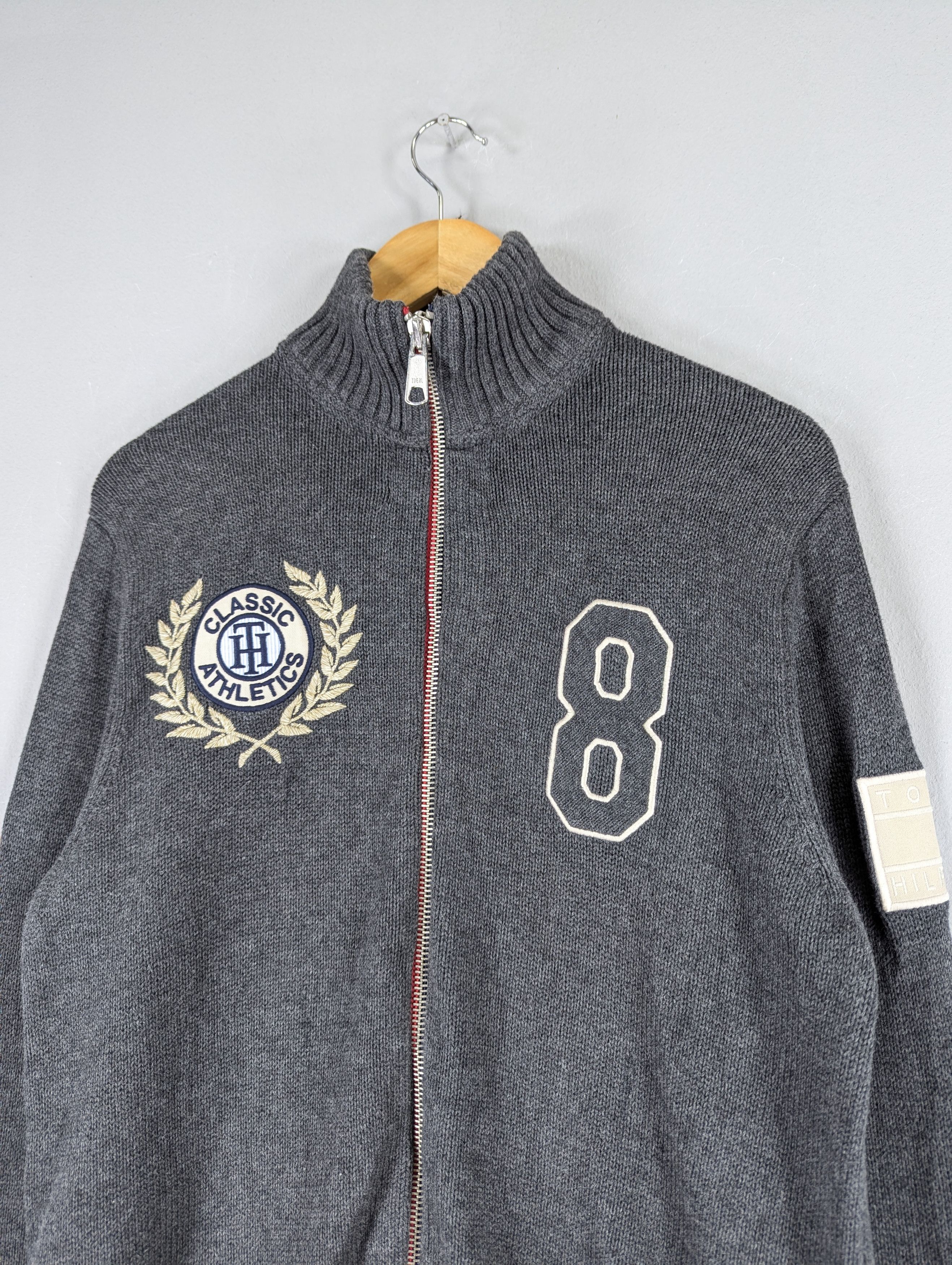 Tommy Hilfiger Tommy Hilfiger Classic Athletics Knit Zipper Sweater Grey M Size US M / EU 48-50 / 2 - 4 Thumbnail