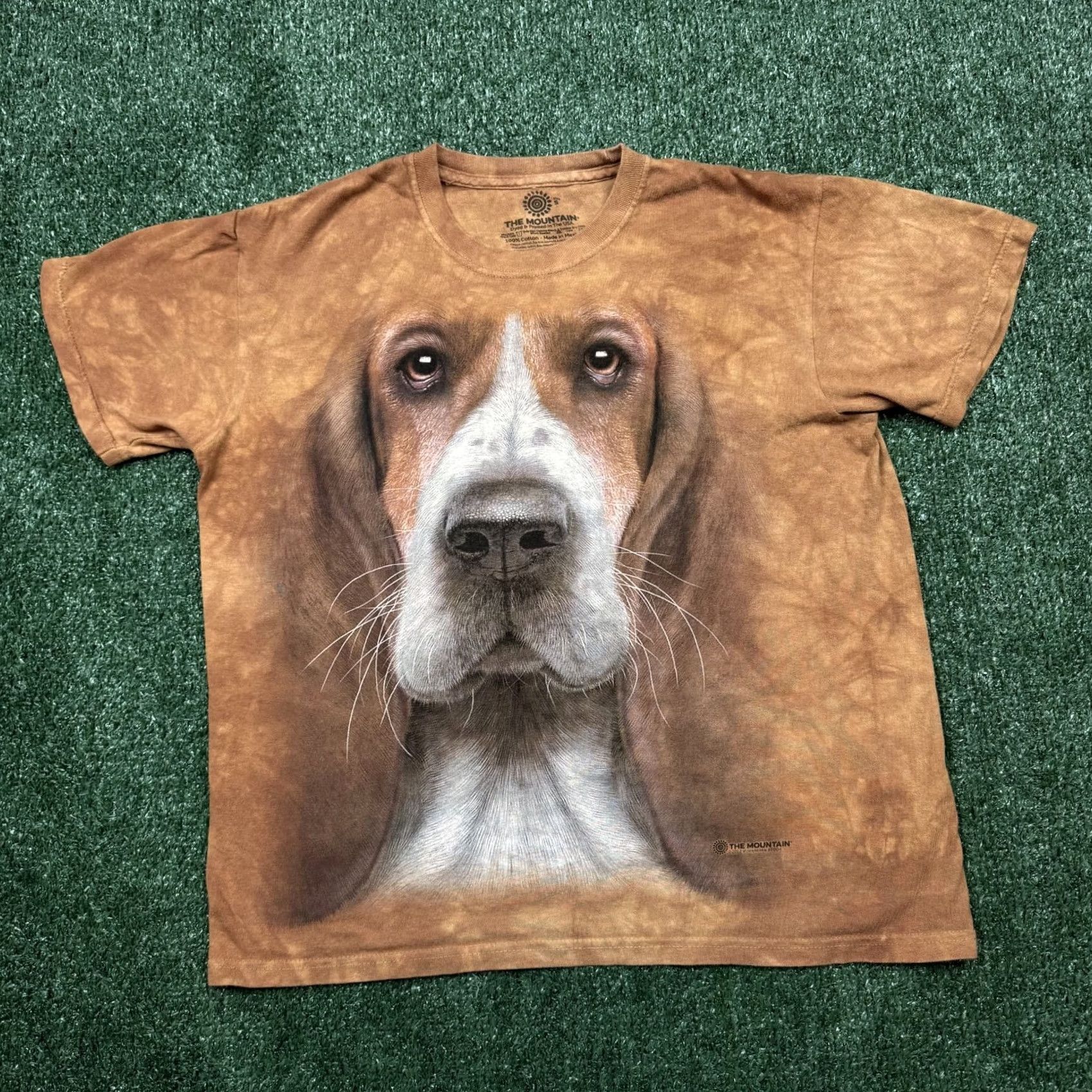 The Mountain The Mountain Graphic T Shirt Men S Brown Short Sleeve Dog Logo Casual Tee Size US S / EU 44-46 / 1 - 2 Thumbnail