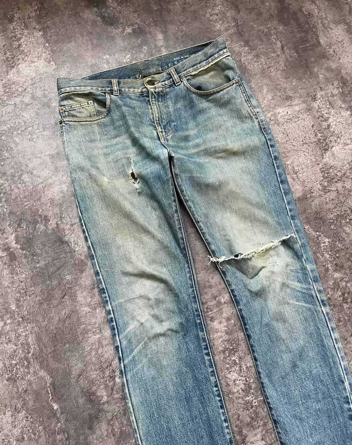 Saint Laurent Paris Saint Laurent Paris D02 Knee Slit Denim Size US 32 / EU 48 - 3 Thumbnail