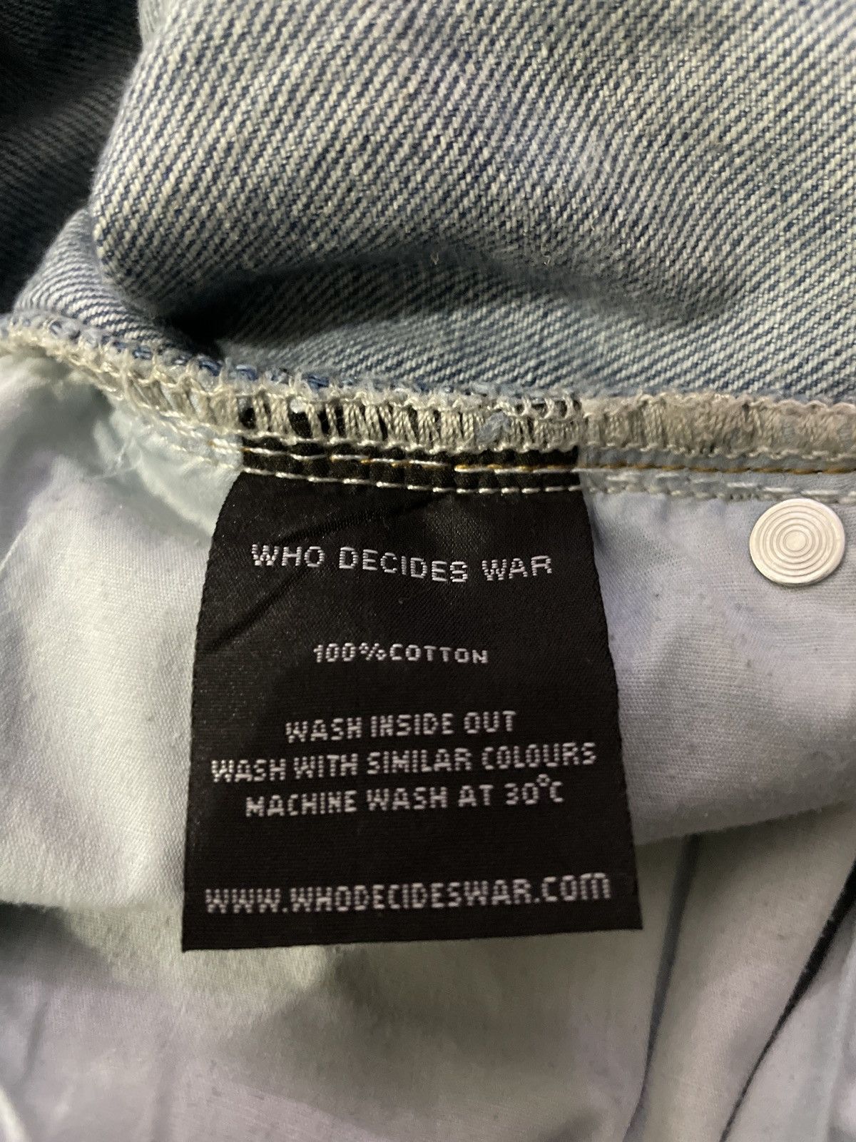 Who Decides War (SOLD) Who Decides War Final Destination Patch Crystal Denim Size US 28 / EU 44 - 10 Thumbnail