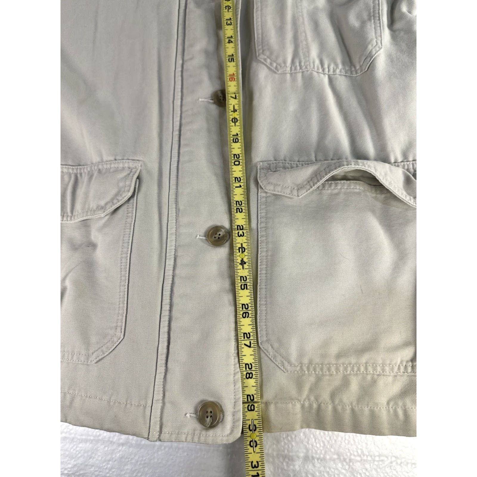 Eddie Bauer VINTAGE Eddie Bauer Chore Jacket Womens Large L Beige Khaki Goose Down Jacket Size L / US 10 / IT 46 - 7 Thumbnail