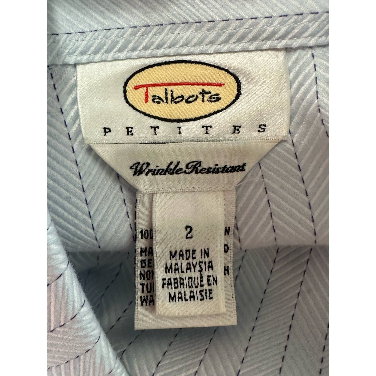 Talbots Talbots baby blue long sleeves button shirt size 2 Size XS / US 0-2 / IT 36-38 - 4 Thumbnail