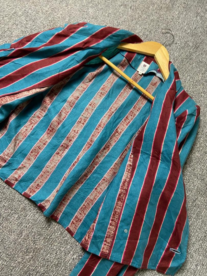 Japanese Brand UNGARO Brand Double Breasted Stripes Crop Blazer (191) Size XS / US 0-2 / IT 36-38 - 6 Thumbnail