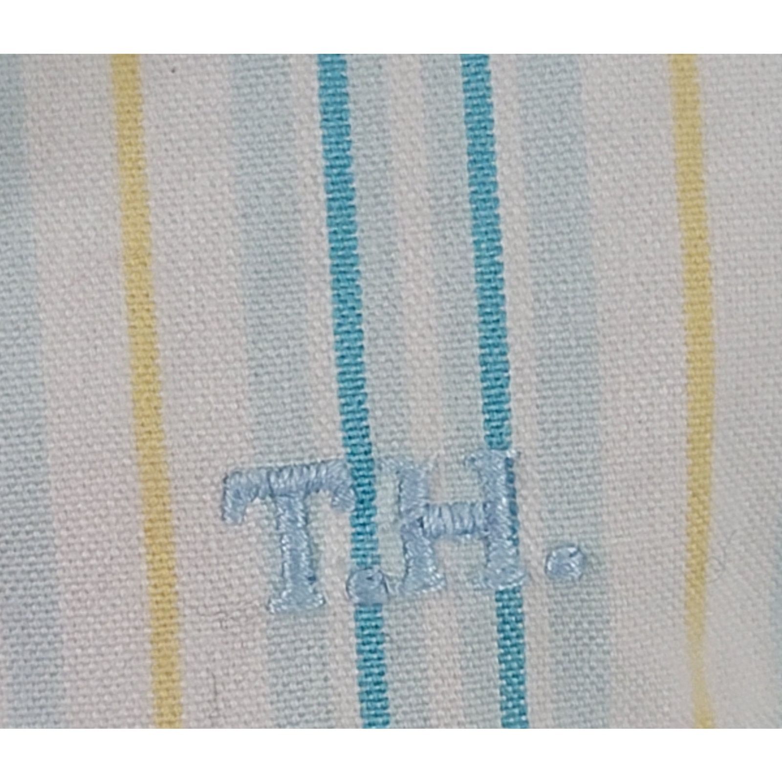Tommy Hilfiger Tommy Hilfiger White Blue Green Striped Button Up Top XS Size XS / US 0-2 / IT 36-38 - 7 Thumbnail