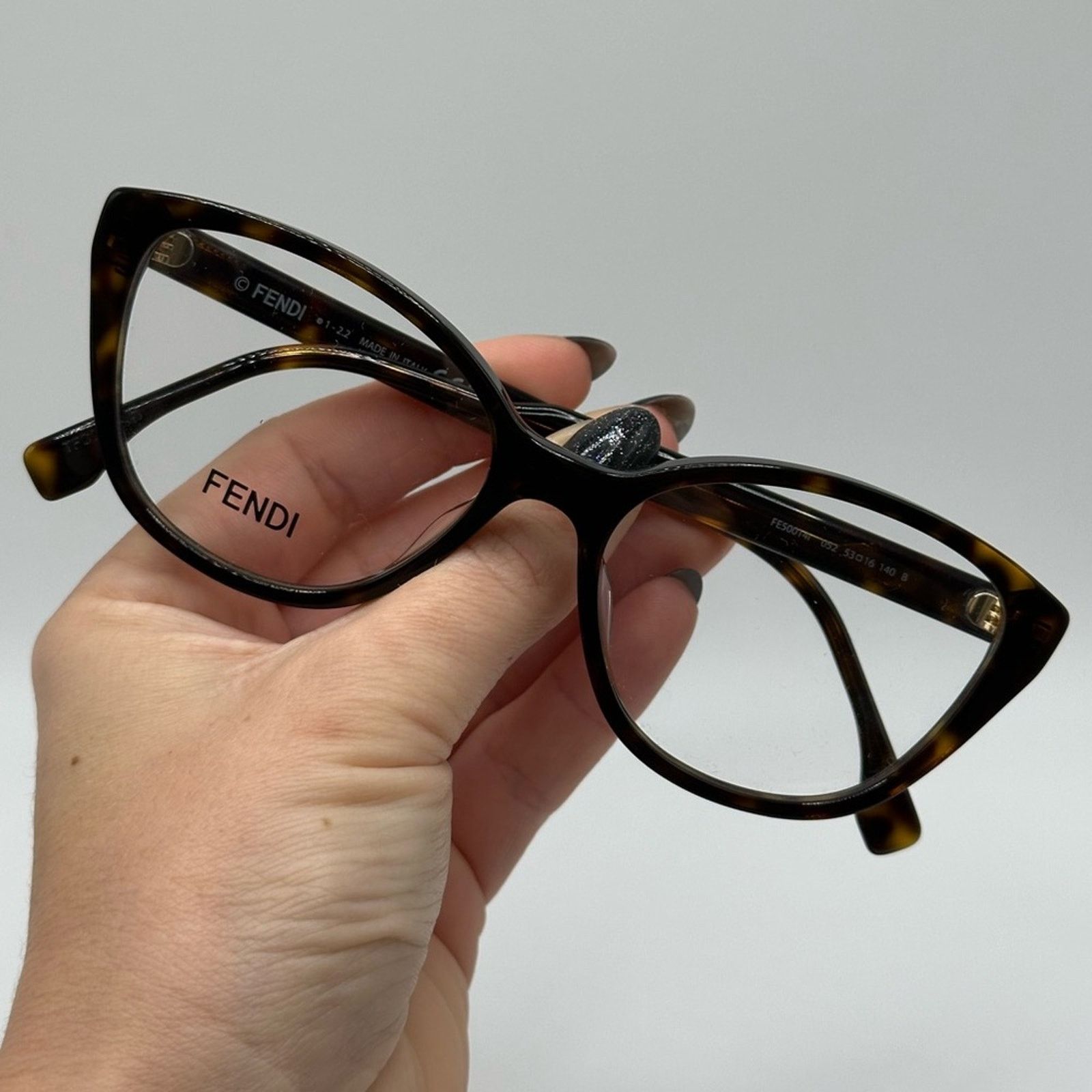 Fendi NEW FENDI Eyeglasses FE50014I 53052 Havana Women Size ONE SIZE - 7 Thumbnail