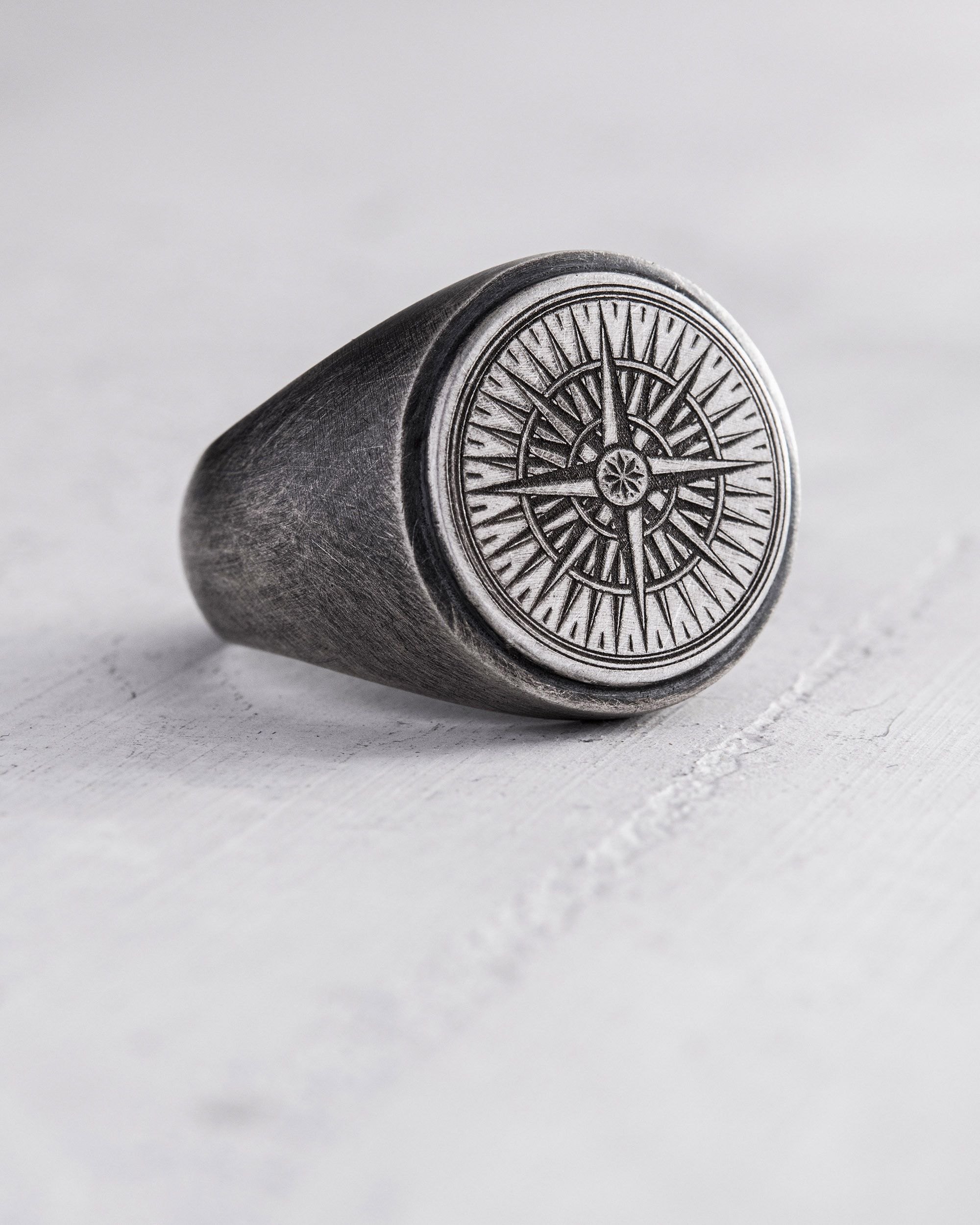 Jewelry Silver ring COMPASS ROSE Size ONE SIZE - 3 Thumbnail
