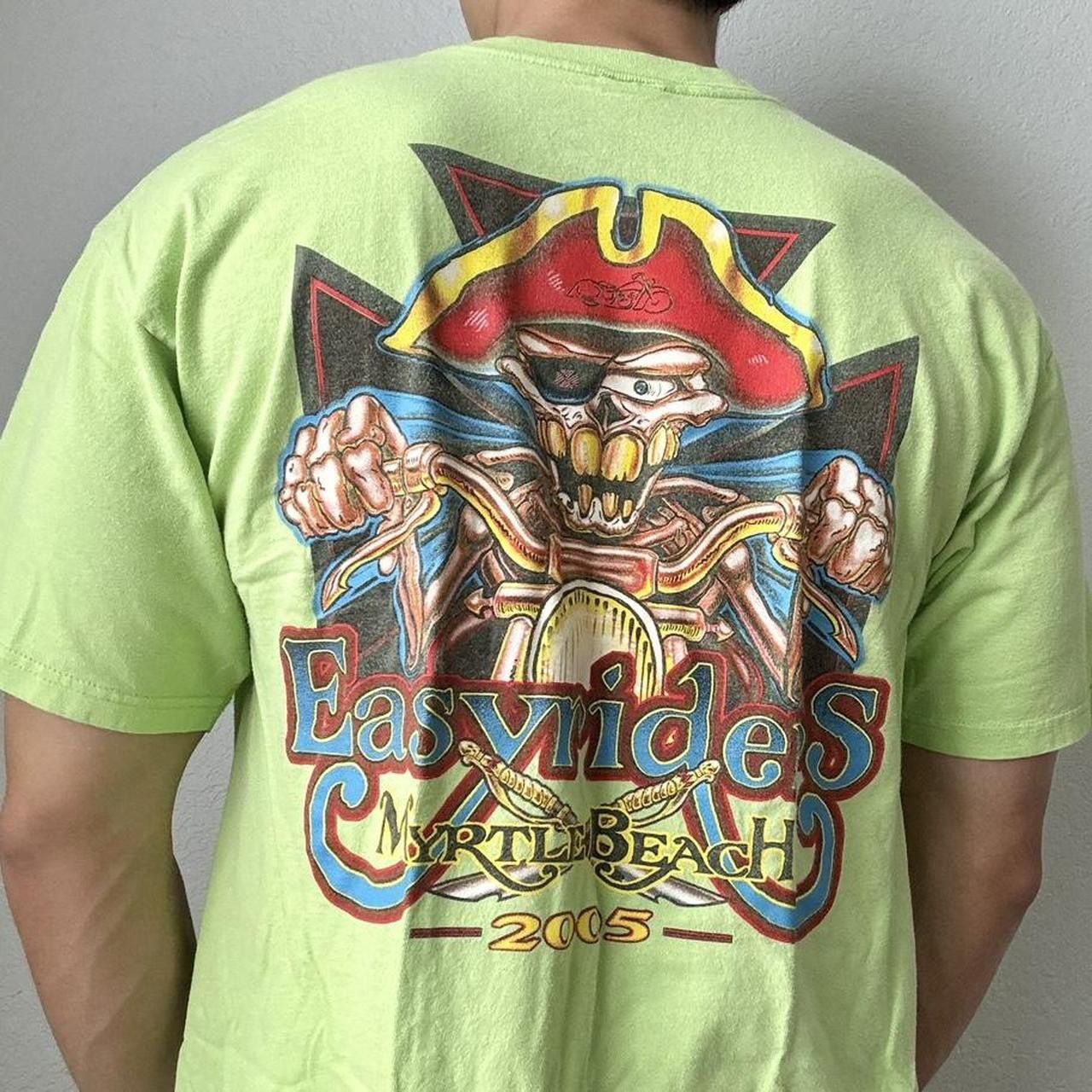 Vintage Vintage Easy Riders 2000s Bikers Graphics Green Tee Shirt Size US L / EU 52-54 / 3 - 3 Thumbnail