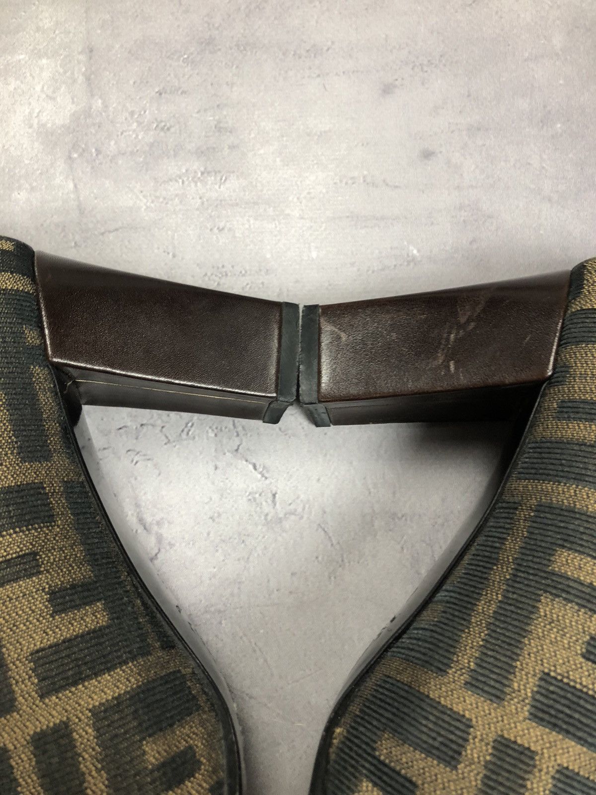 Fendi × Vintage FENDI heel pumps Zucca Canvas Leather Black FF logo 36 Size US 6 / IT 36 - 5 Thumbnail