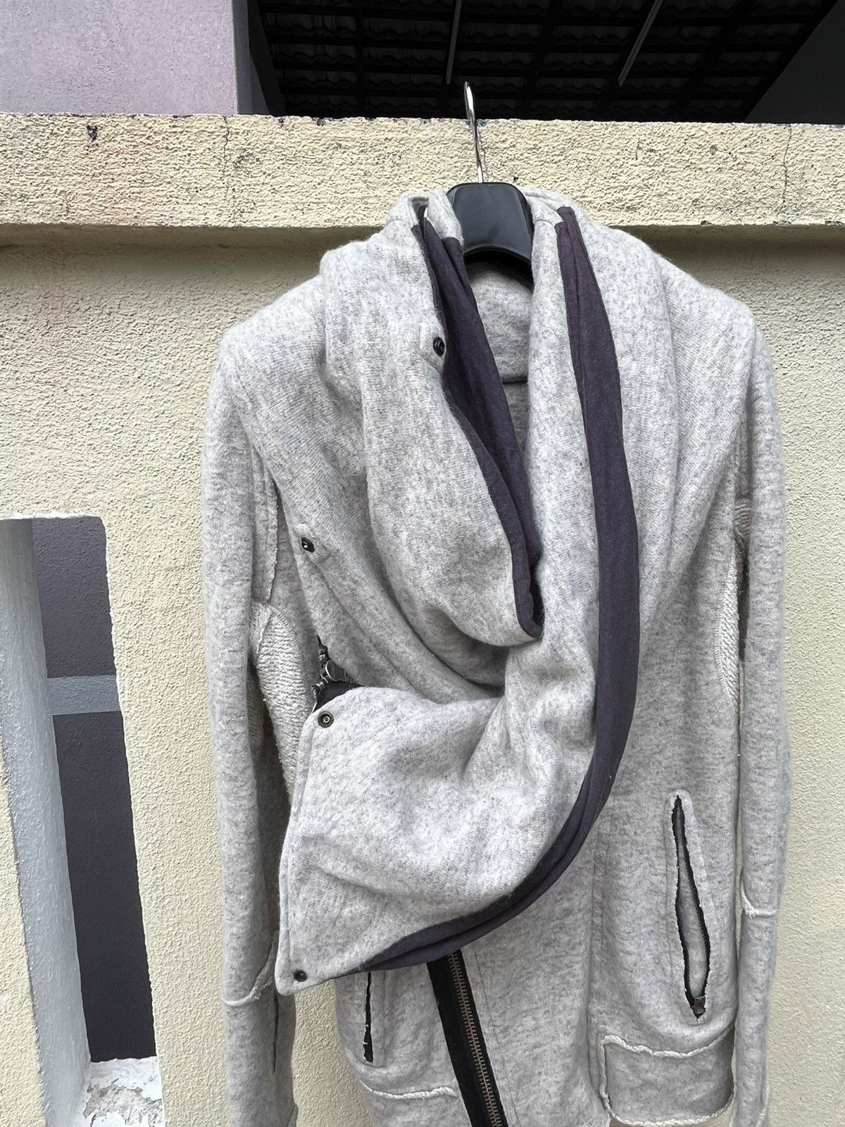 Le Grande Bleu (L.G.B.) Vintage bono-16 light jacket grey cotton blend asymmetrical Size US S / EU 44-46 / 1 - 13 Thumbnail