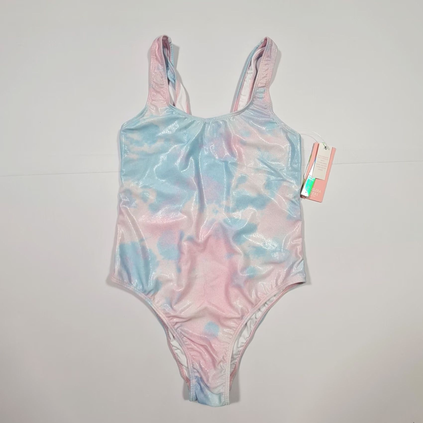 Vintage Chelsea Peers Womens One Piece Swimsuit Pink Tie Dye Glitter Small Size ONE SIZE - 2 Thumbnail