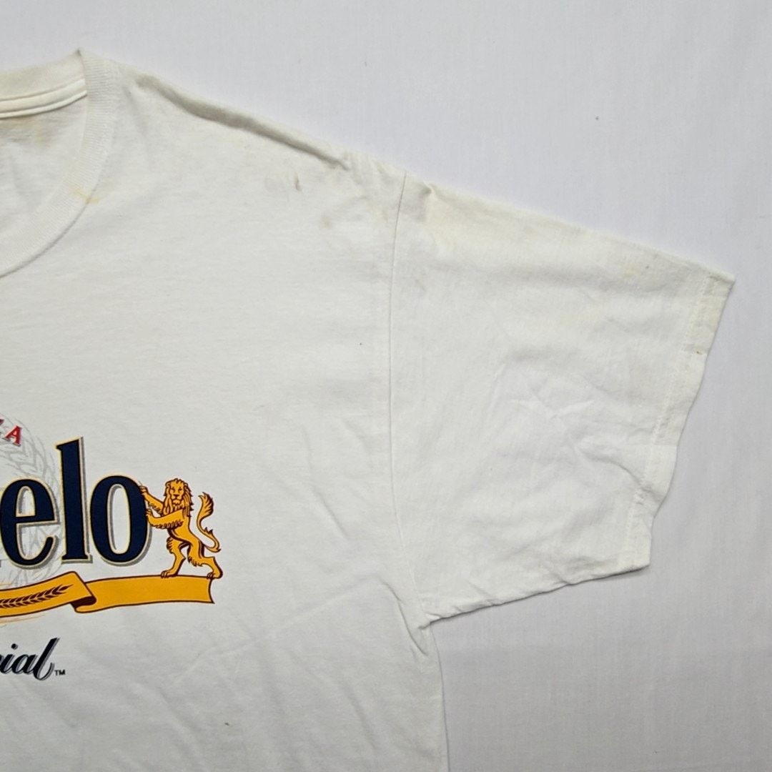 Fruit Of The Loom Modelo Especial Beer Shirt Graphic Alcohol Large White Tee Size US L / EU 52-54 / 3 - 3 Thumbnail