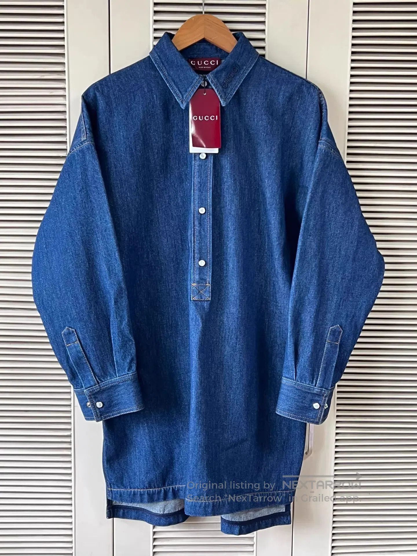 Gucci Blue Denim Long Sleeve Button. Size US M / EU 48-50 / 2 - 1 Thumbnail
