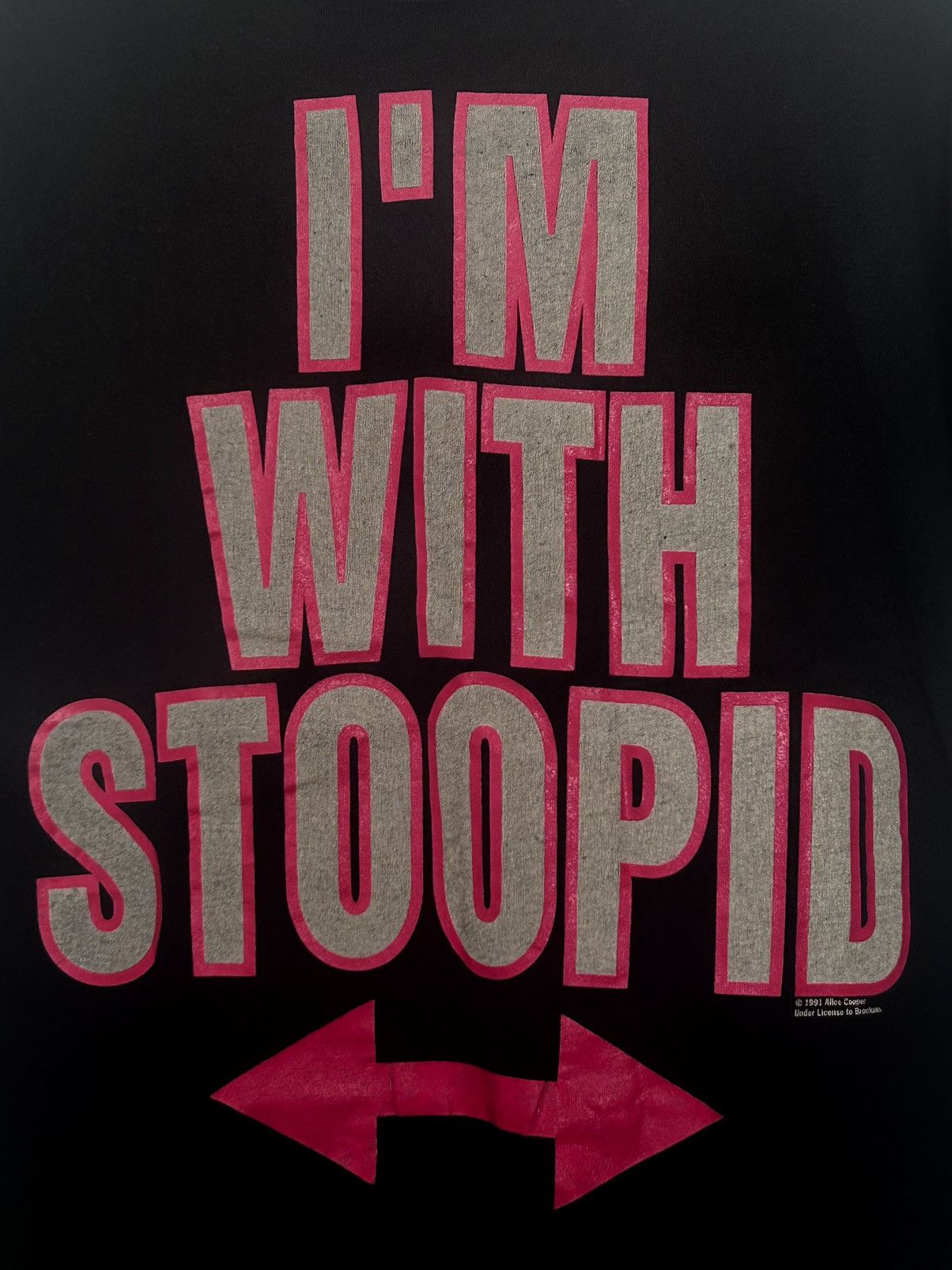 Vintage 1991 Alice Cooper I’m With Stoopid Tour Tee Size US L / EU 52-54 / 3 - 3 Thumbnail