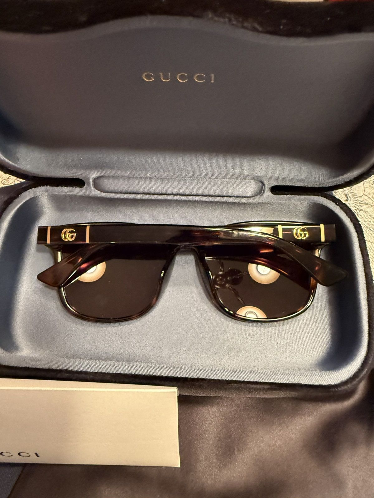 Gucci Gucci Tortoise Brown Sunglasses Size ONE SIZE - 3 Thumbnail