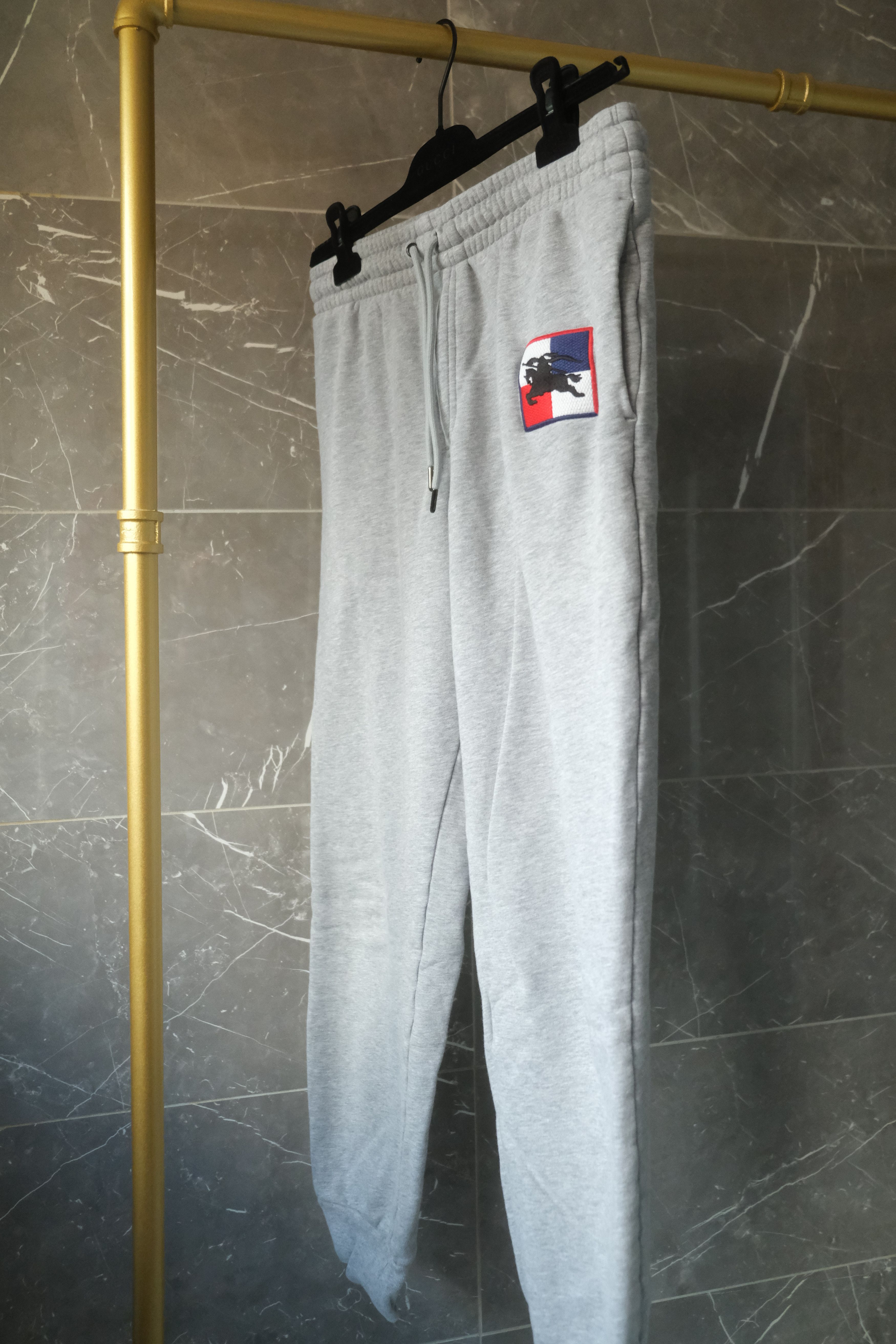 image of Burberry Gray "knight" Sweatpants in Grey, Men's (Size 36)