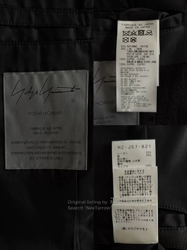 Yohji Yamamoto Yohji Yamamoto size 2 23SS Show Linen Sheepskin Text blazer Size 36R - 6 Thumbnail