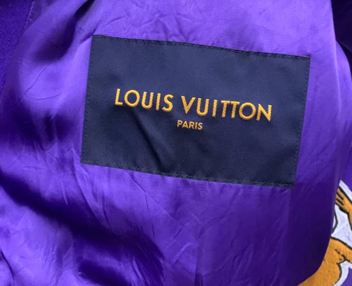 Louis Vuitton Louis Vuitton Purple Cupid Leather Sleeve Baseball Jacket Size US L / EU 52-54 / 3 - 4 Thumbnail