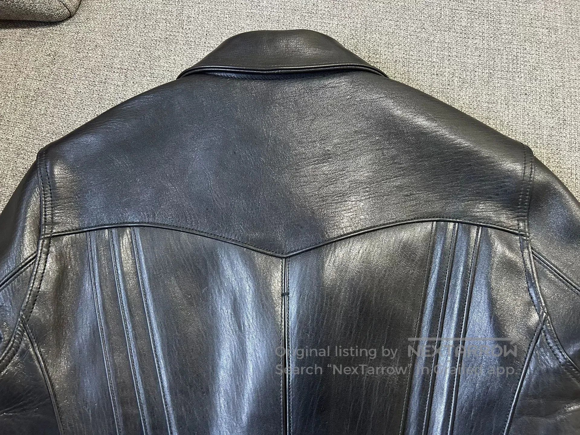 Fine Creek fine creek leather thick motorcycle jacket. Size US M / EU 48-50 / 2 - 9 Thumbnail