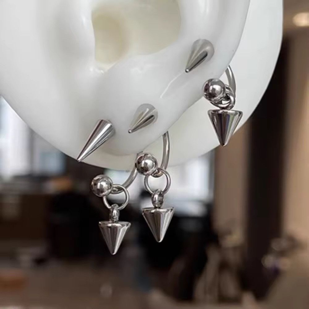 Japanese Brand × Jewelry 1 pair Curved Spike Earrings Size ONE SIZE - 3 Thumbnail