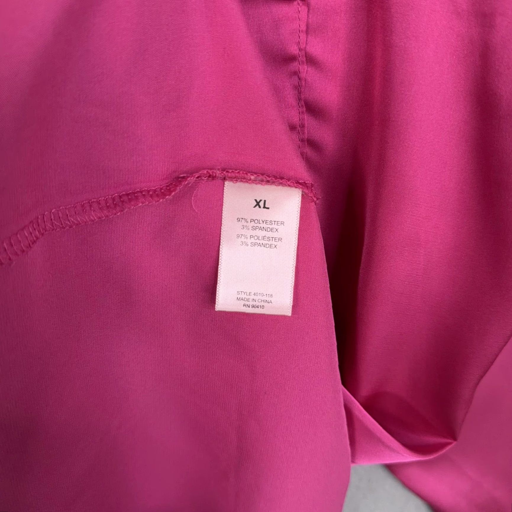 Juicy Couture Juicy Couture Sleepshirt Womens XL Pink Satin Button Front Rhinestone Logo Size XL / US 12-14 / IT 48-50 - 6 Thumbnail