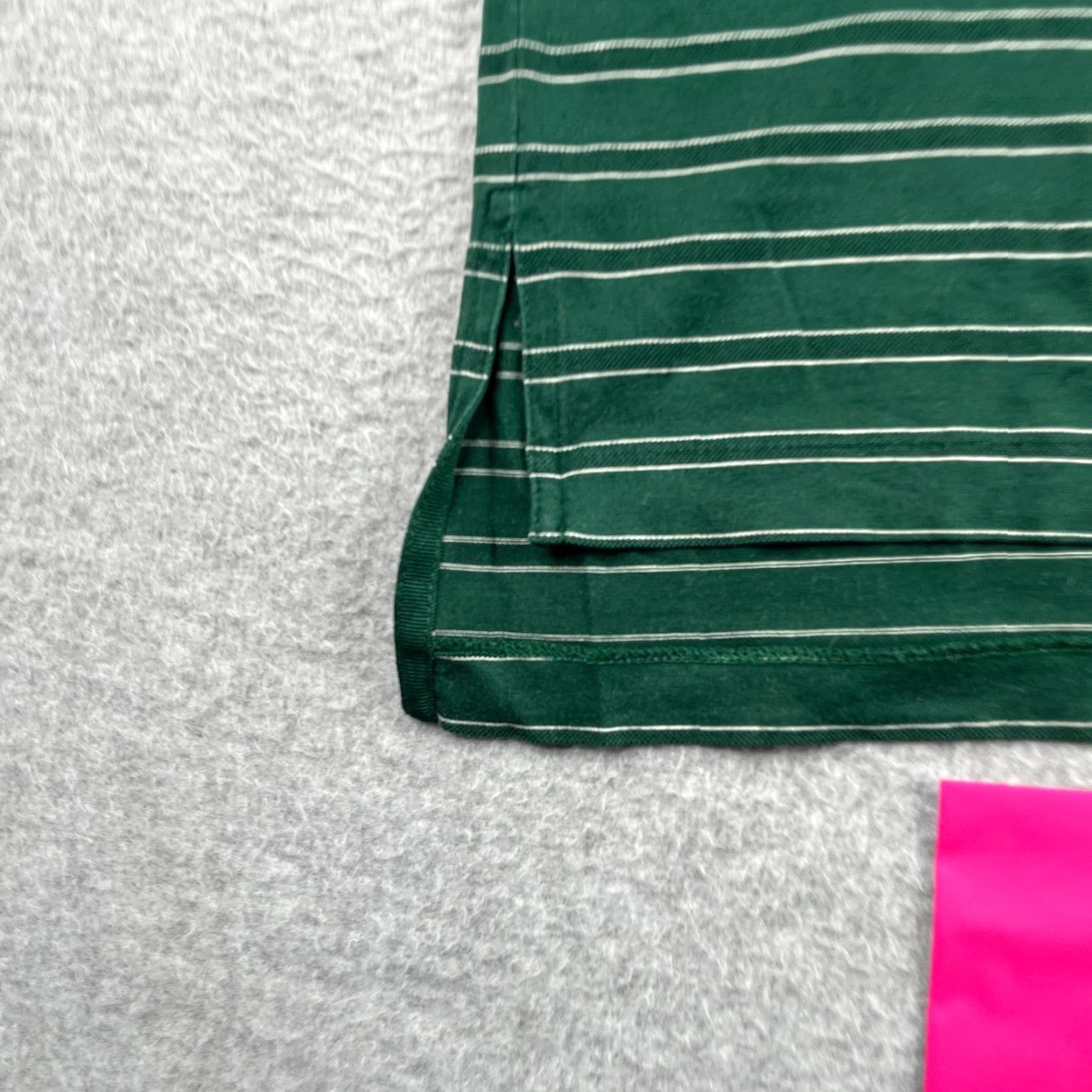 Polo Ralph Lauren Polo Ralph Lauren Polo Shirt Medium Forest Green Striped Pima Cotton Mens Size US M / EU 48-50 / 2 - 2 Thumbnail