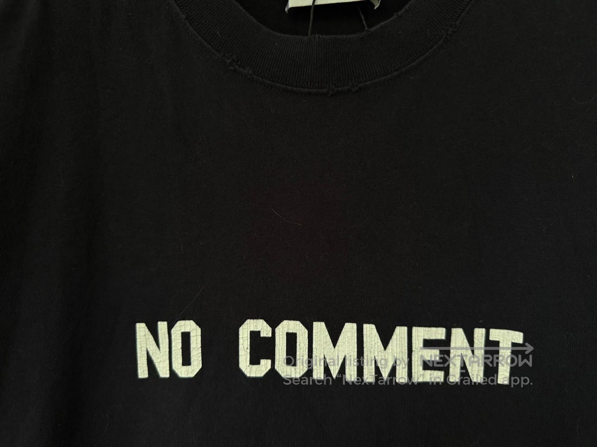 Balenciaga balenciaga no comment black short sleeve tee. Size XXS / US 00 / IT 34 - 2 Thumbnail