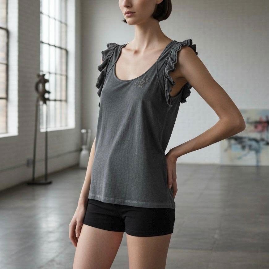 Cop Copine The Cop Copine Cutout Frilly Tee Size ONE SIZE - 2 Thumbnail