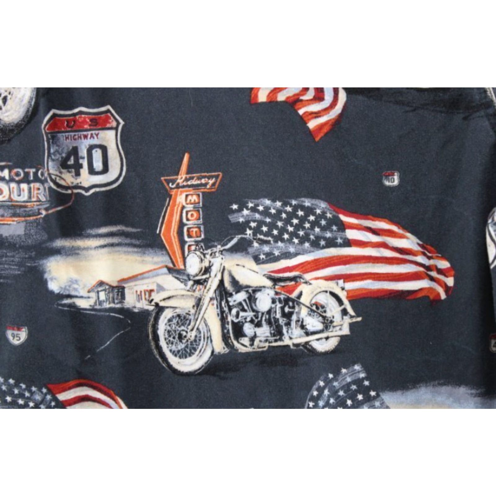 Vintage VINTAGE Magellan Shirt Men’s 2XL Blue Patriotic Motorcycle Interstate Button-Up Short Sleeve Classic Casual Patriotic Men’s Blue 2XL Size US XXL / EU 58 / 5 - 8 Thumbnail