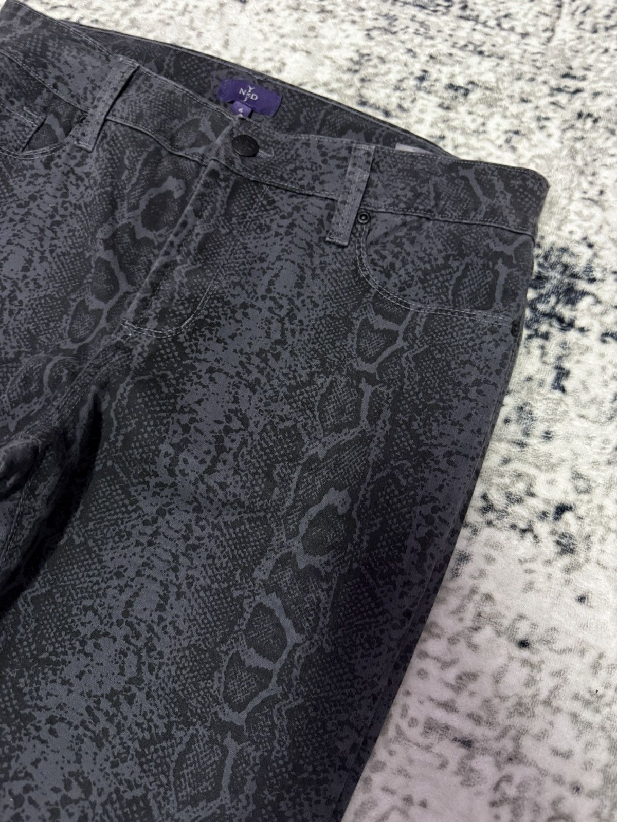 Japanese Brand NYDJ Snake Skin Slim Stretch Jeans Size 30" / US 8 / IT 44 - 6 Thumbnail