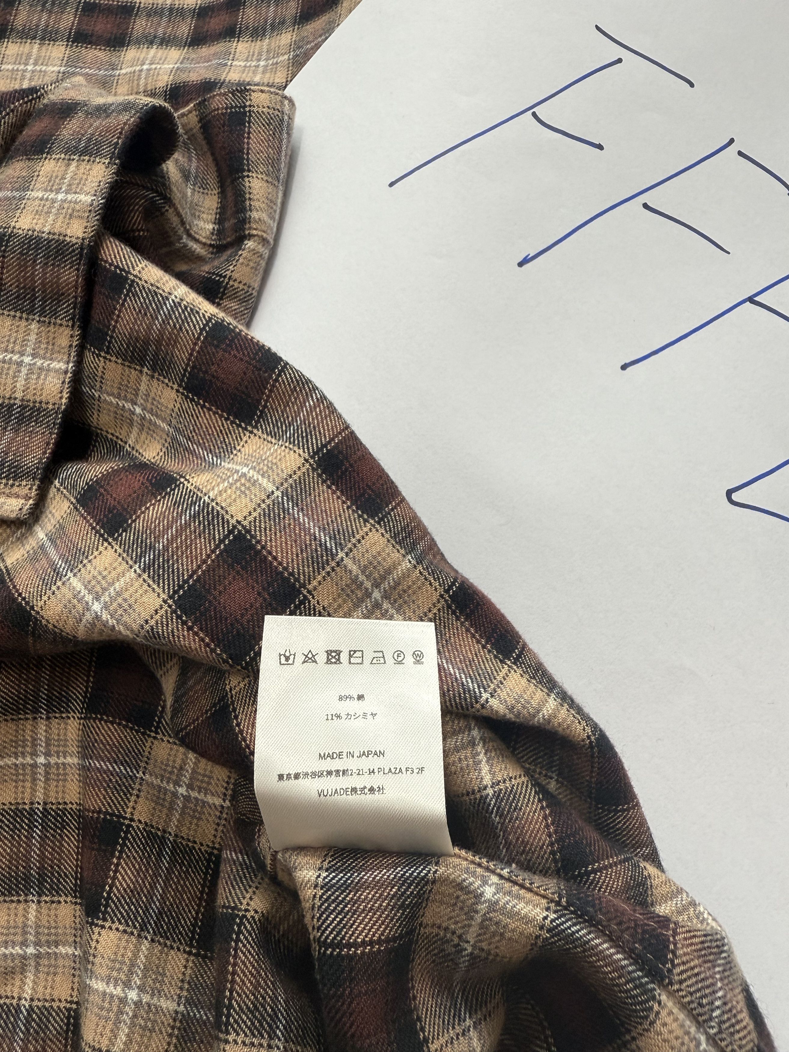 トップス vujade ROSS CHECK FLANNEL IN CASHMERE L ROSS CHECK FLANNEL IN CASHMERE & COTTON – VUJA DÉ