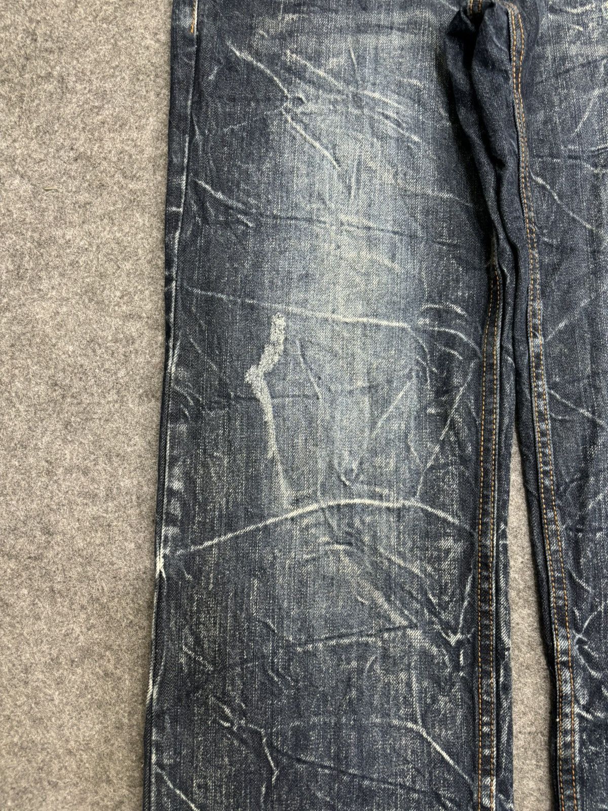 Japanese Brand 💥Double Waist💥Insane Japan Style Nylaus Distressd Denim F514 Size US 32 / EU 48 - 7 Thumbnail