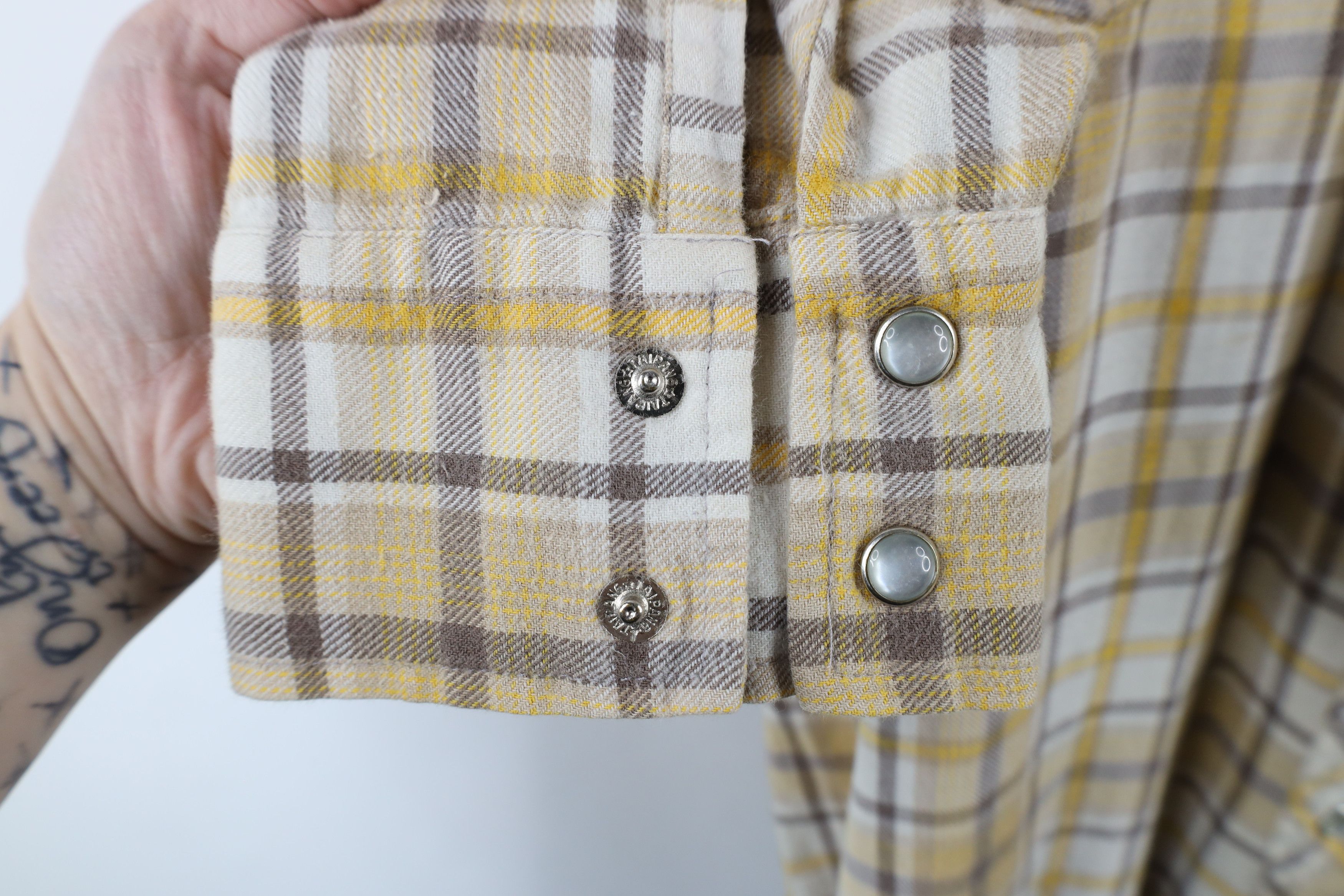 Vintage Vintage 70s Streetwear Rodeo Flannel Snap Button Shirt Plaid Size US XL / EU 56 / 4 - 6 Thumbnail
