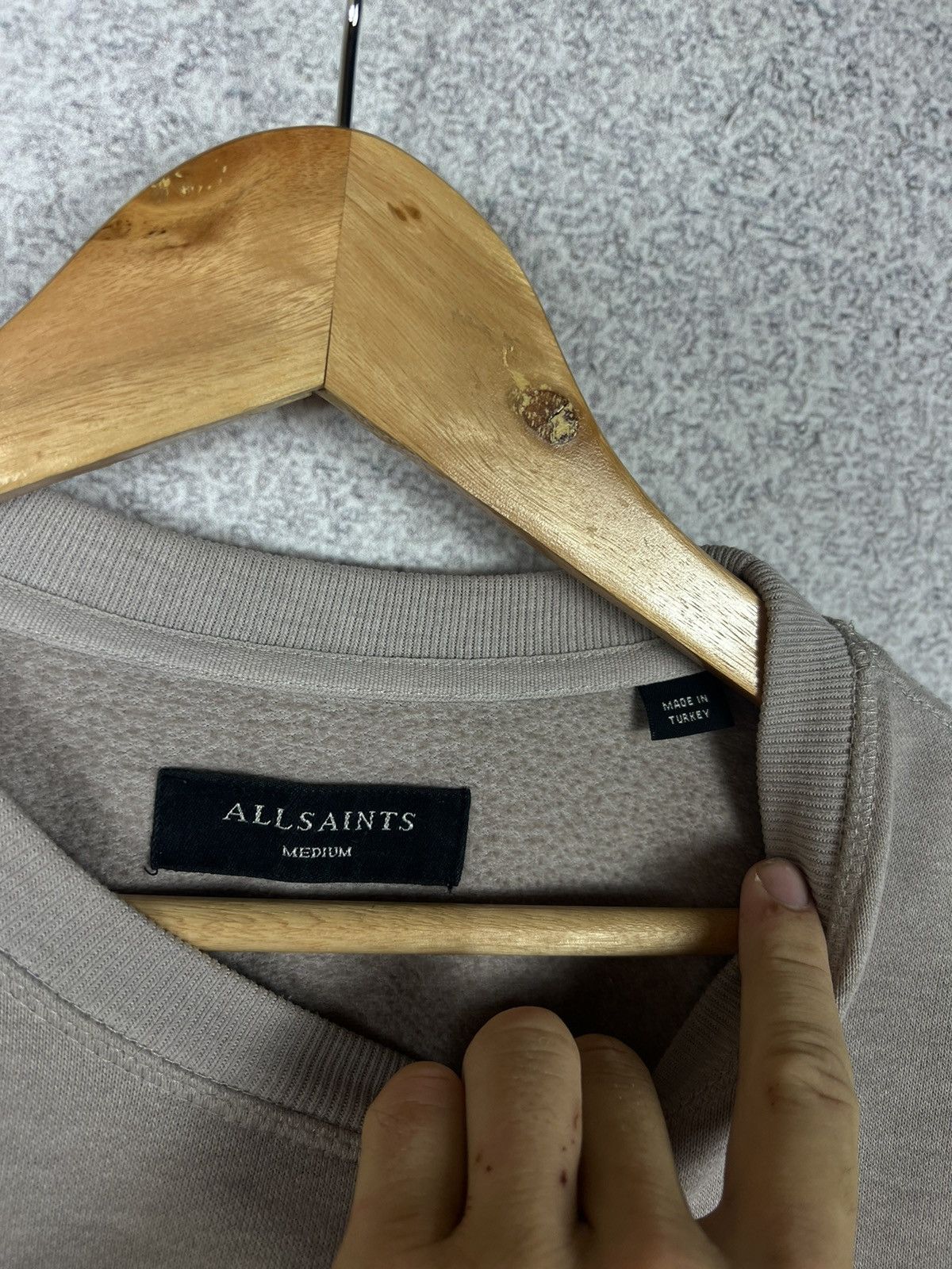 Allsaints Vintage Allsaints Basic Beige Sweatshirt Crewneck Size US M / EU 48-50 / 2 - 5 Thumbnail