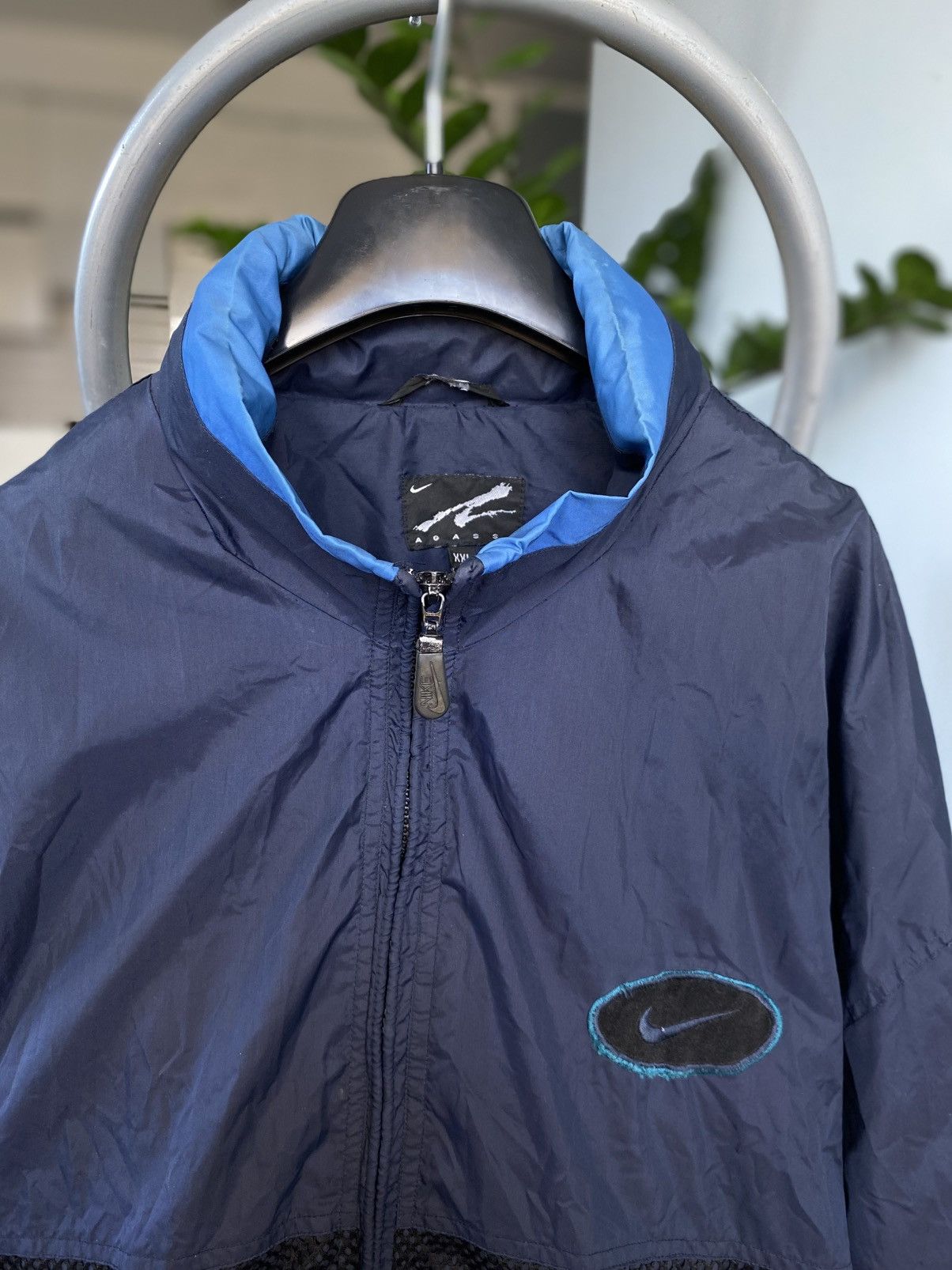 Nike × Vintage Nike Jacket Mens Large Blue Vintage Agassi Challenge Court Size US XL / EU 56 / 4 - 2 Thumbnail