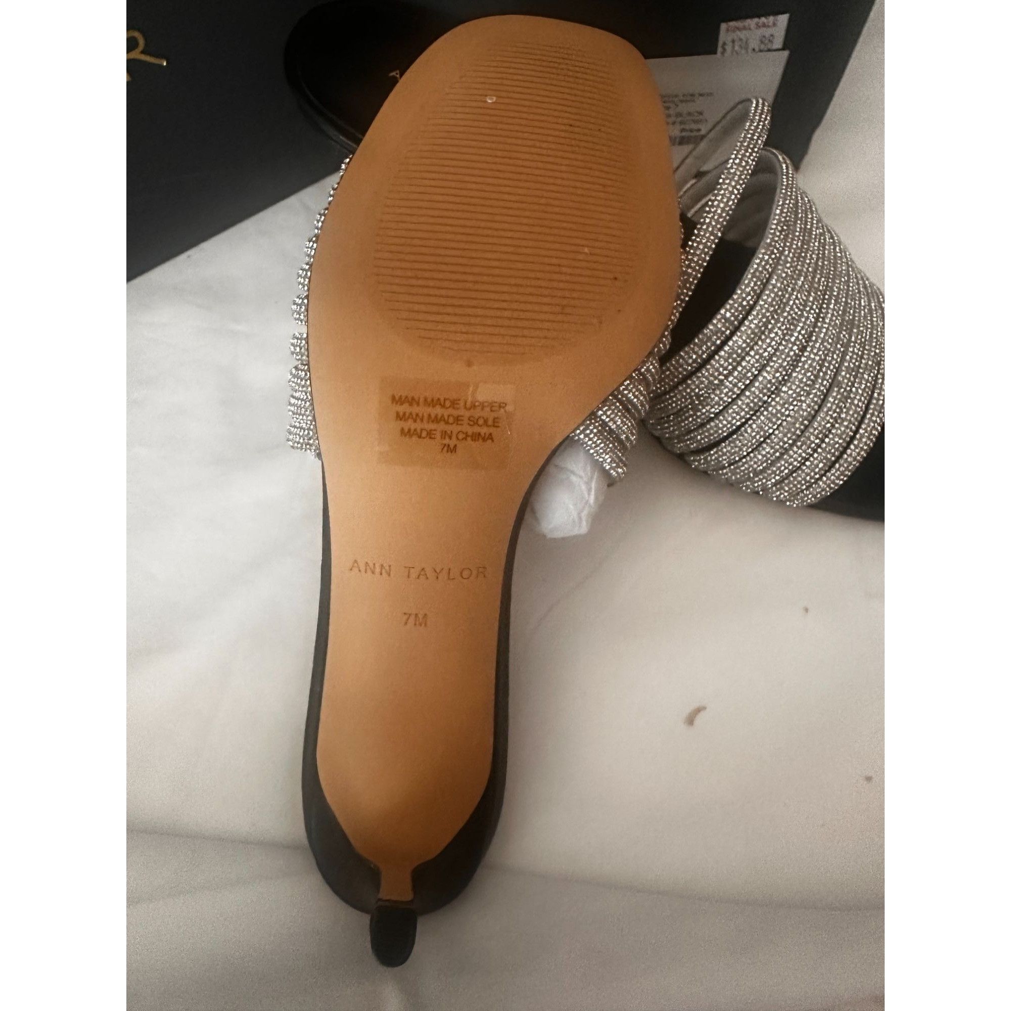 Ann Taylor NIB Ann Taylor Crystal Tube Mule Sandals Size 7 Size US 7 / IT 37 - 2 Thumbnail