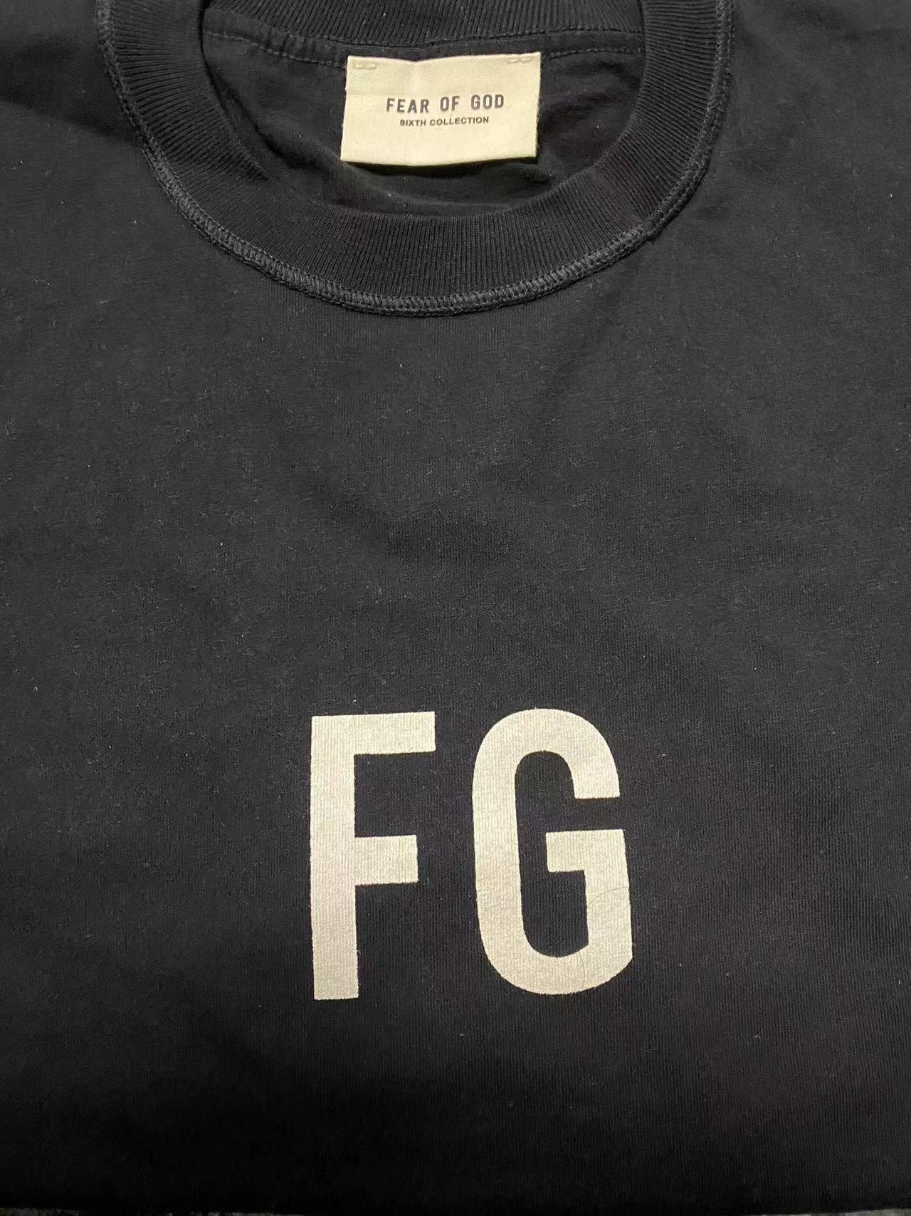 Fear of God Fear of God 6th Sixth Collection FG Tee Black T-shirt Size US M / EU 48-50 / 2 - 9 Thumbnail